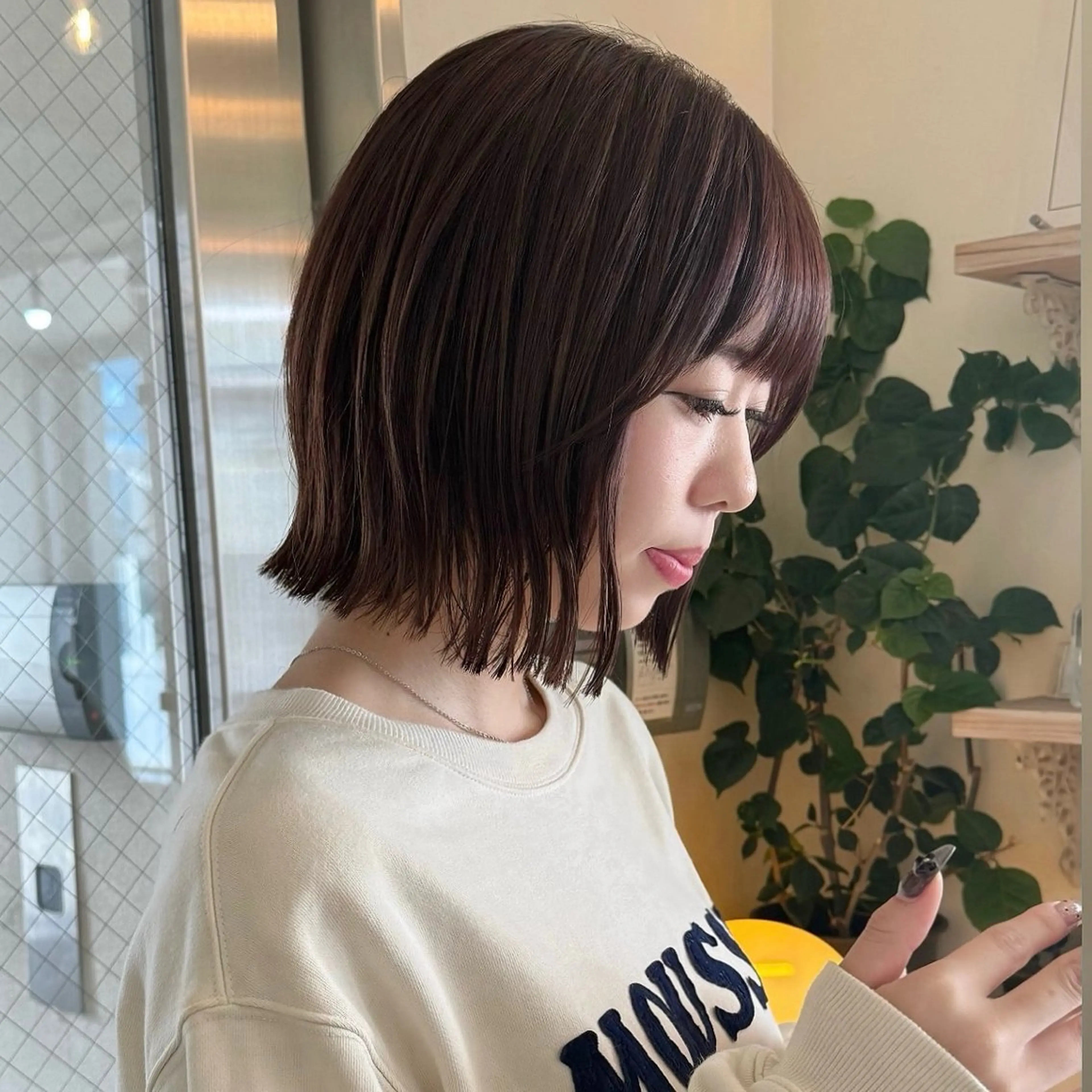 ショート カラー ボブ くびれヘア カット ヘアカラー トリートメント Yurika🕯️ 透明感カラー/ボブのヘアスタイル