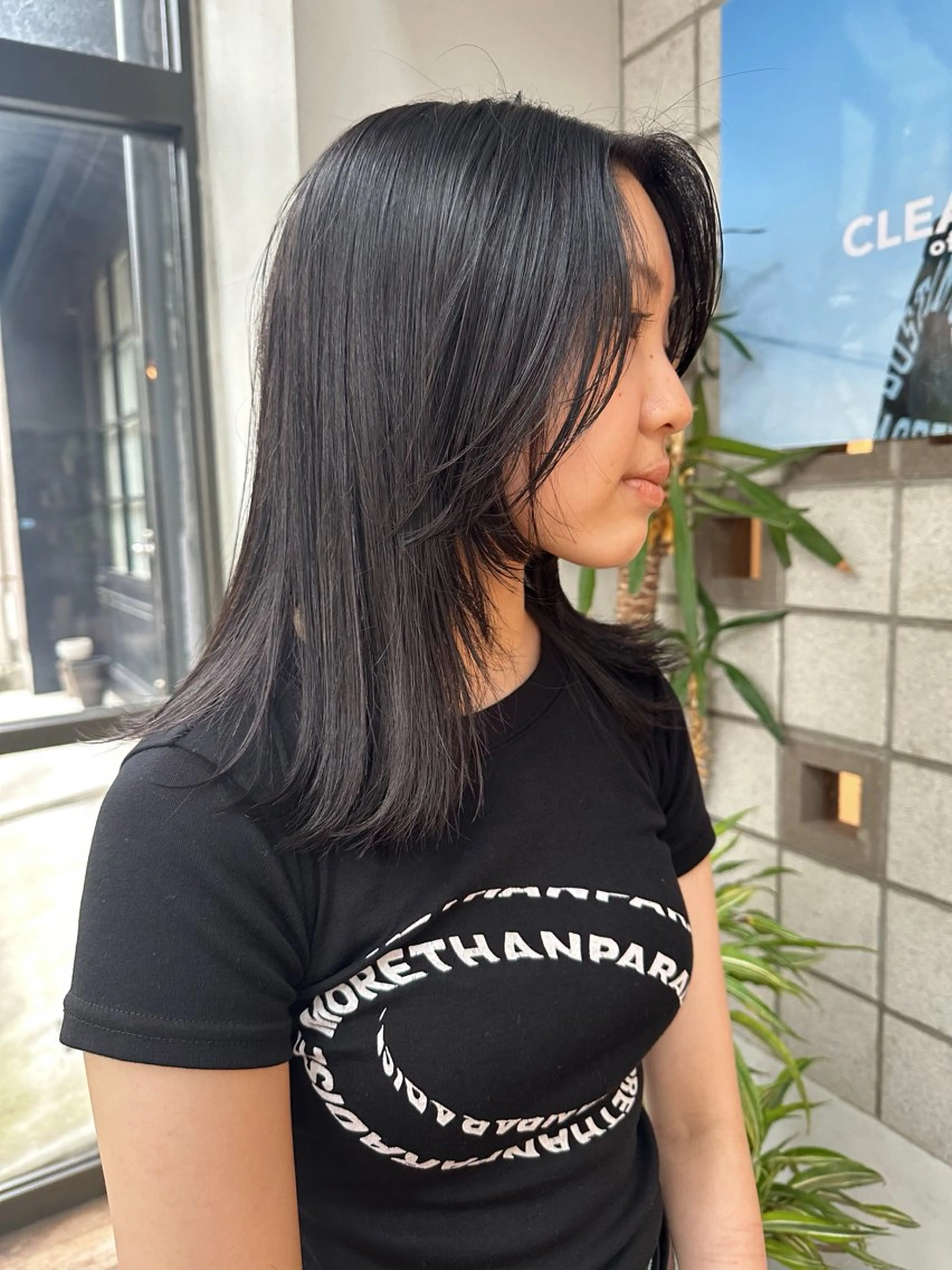 セミロング パーマ カット 縮毛矯正 塩澤 榛奈のヘアスタイル