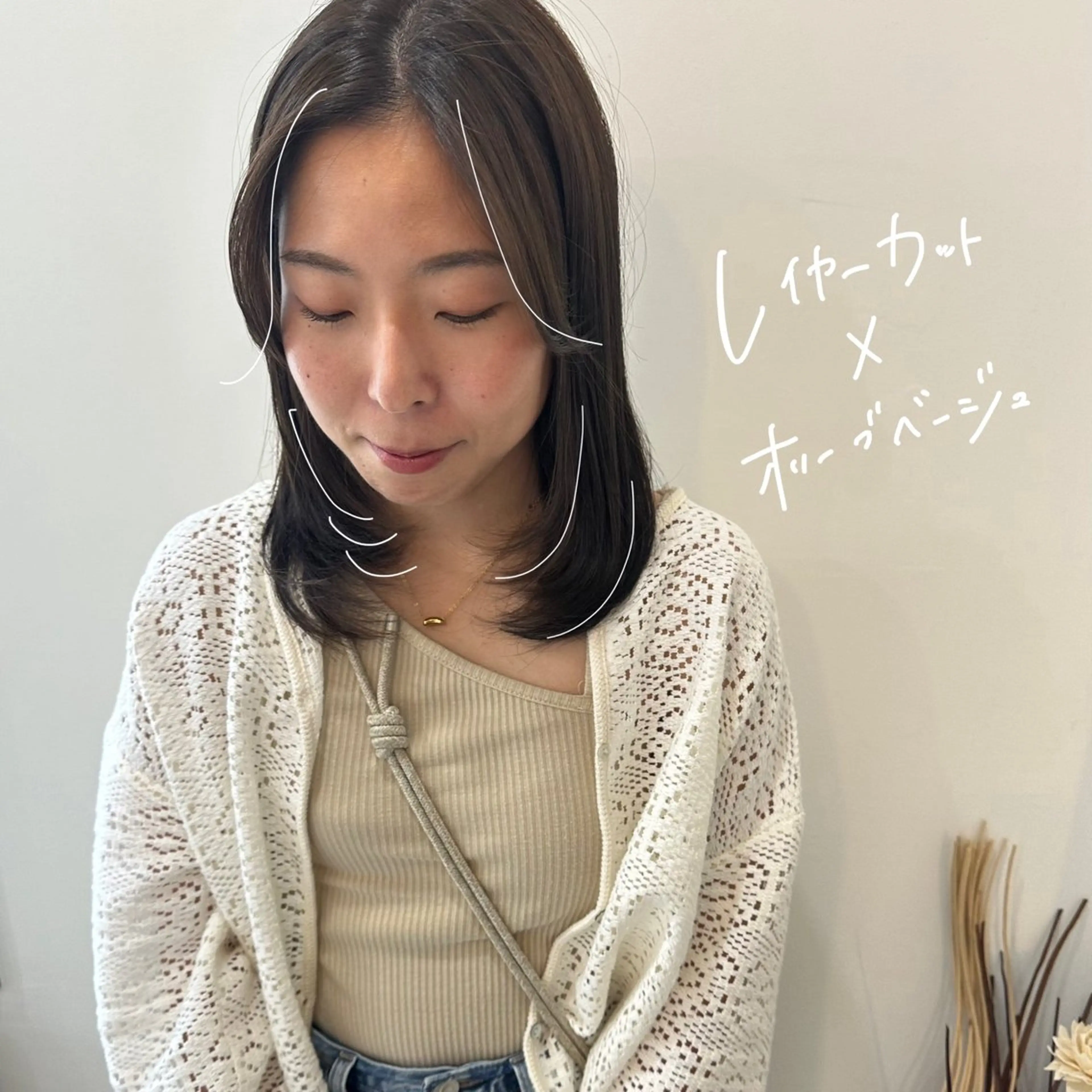 ミディアム カラー お洒落パーマ/ 艶カラー/michiのヘアスタイル