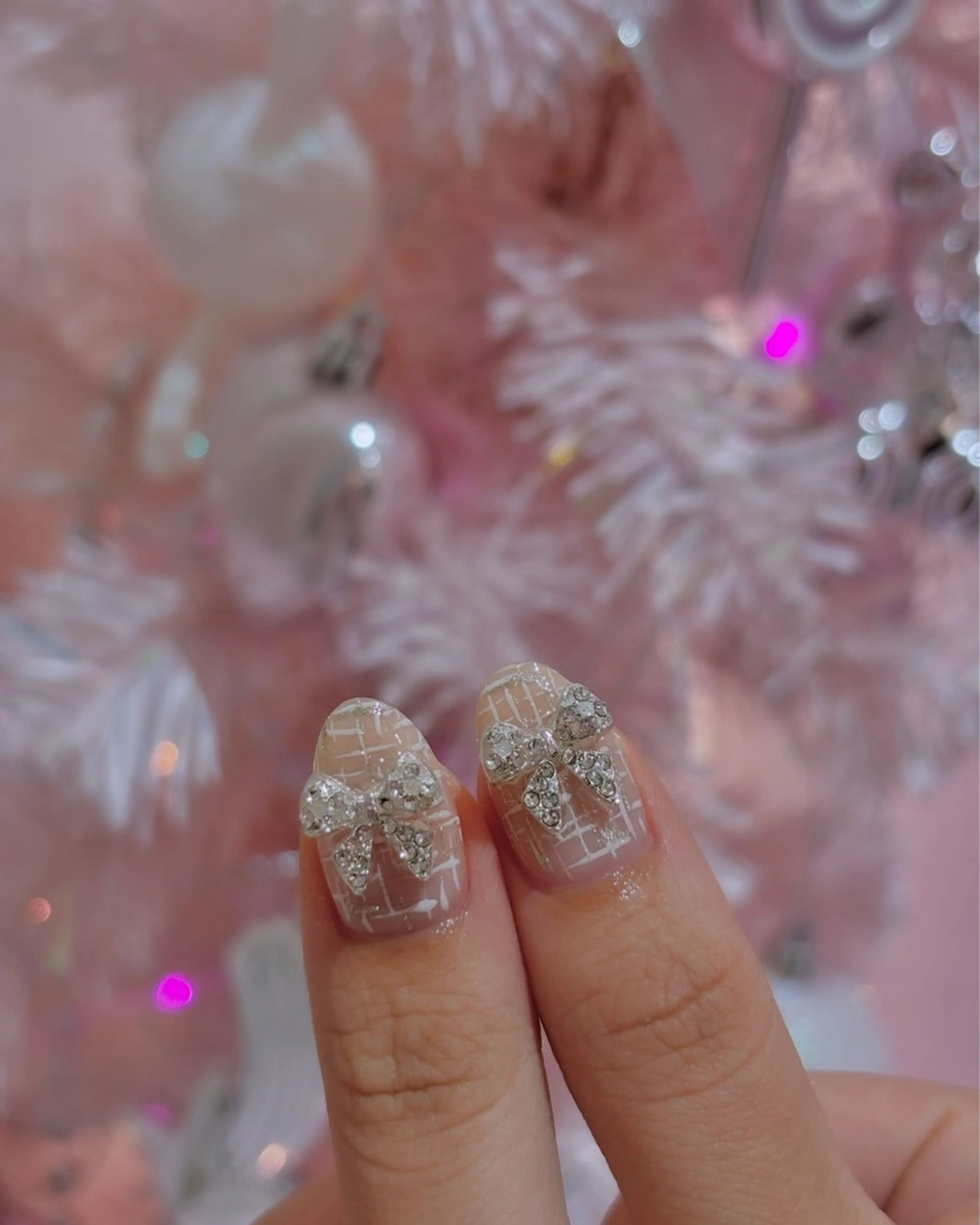 ネイル ツイードネイル ネイルサロン Lancilのネイルデザイン