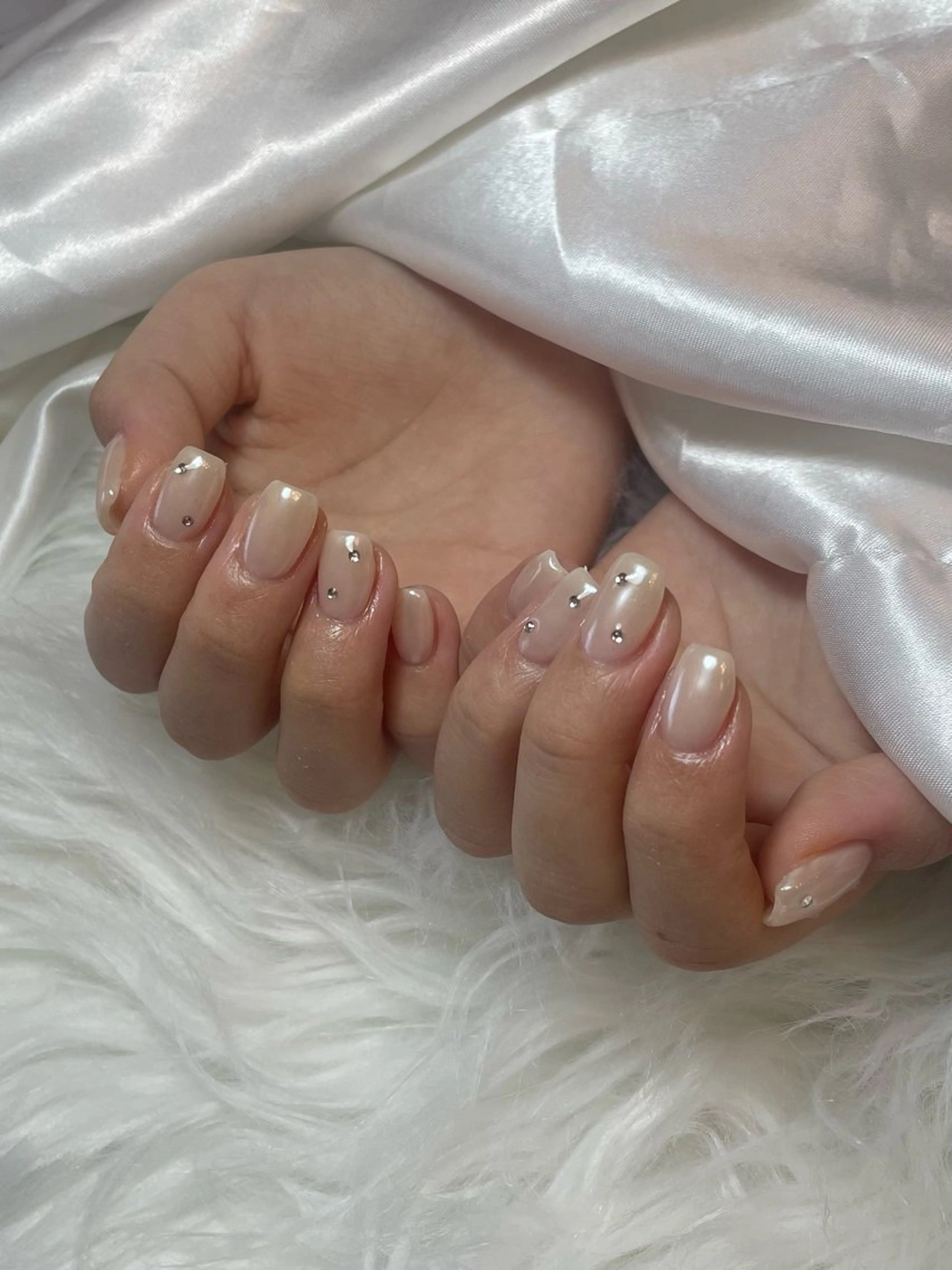 ネイル ブルー フレンチネイル キラキラネイル マグネットネイル ミラーネイル ハンドネイル timtam --sakiのネイルデザイン