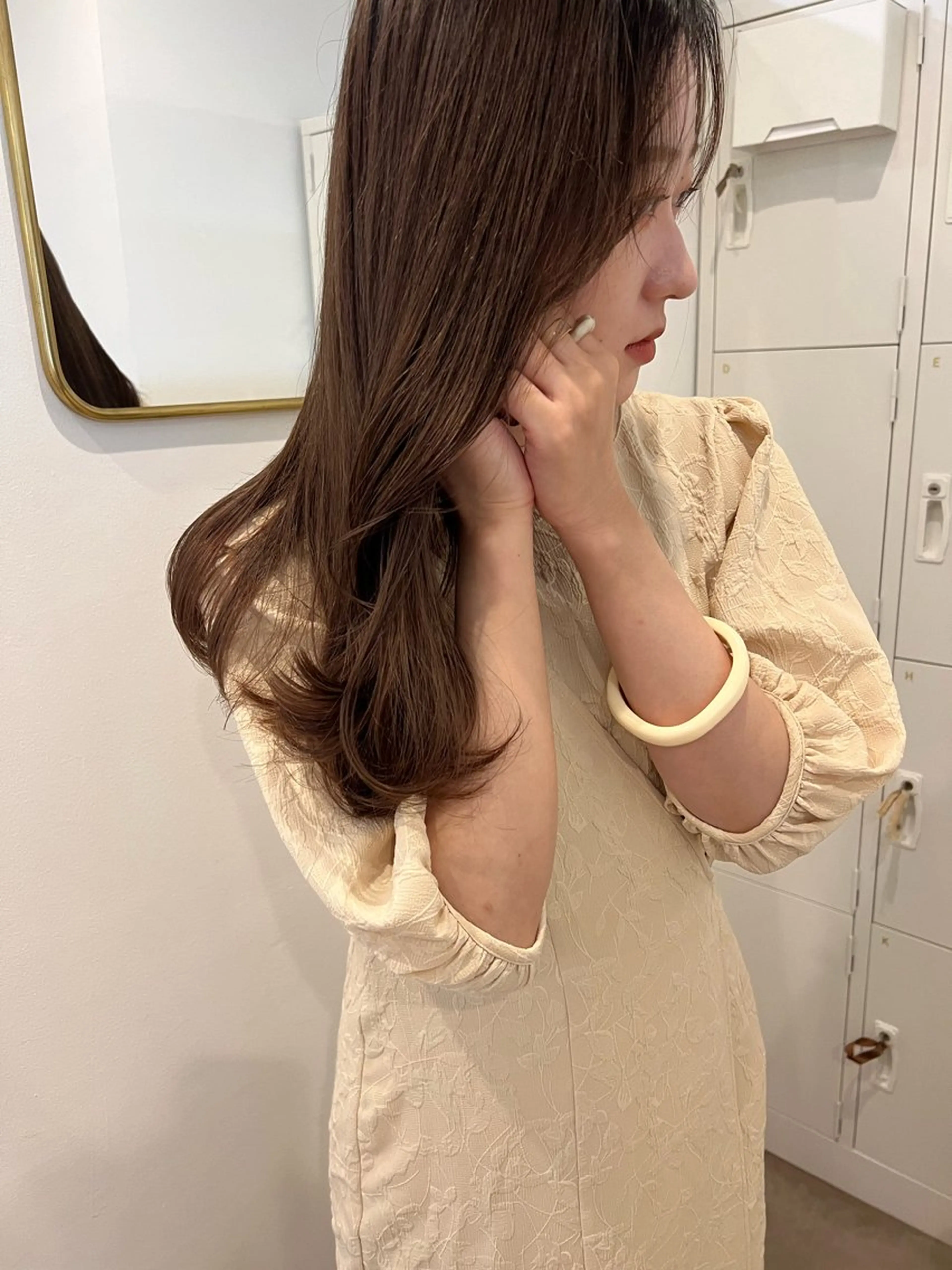 ロング カラー レイヤーカット ボブパーマNo.1のヘアスタイル