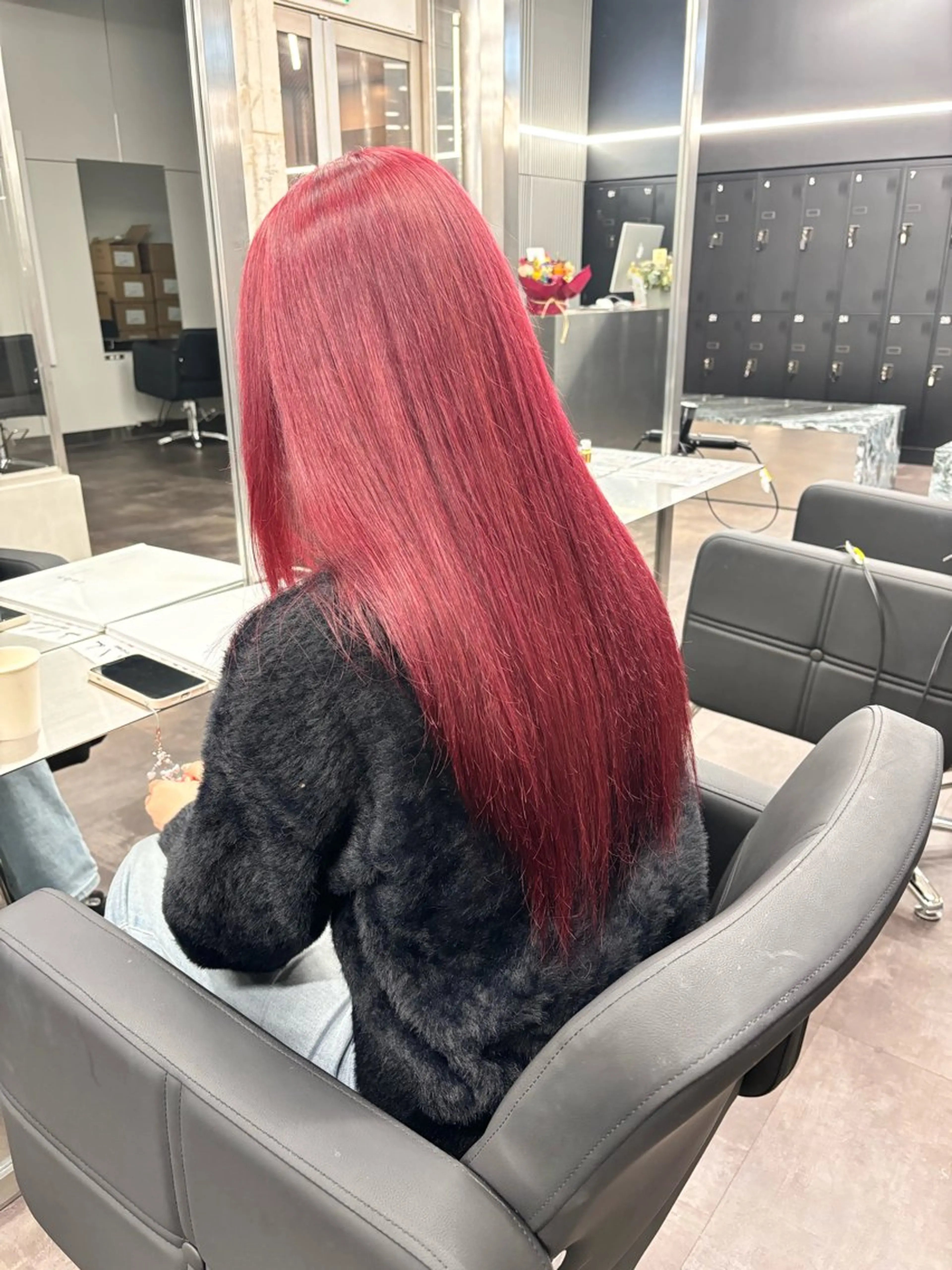 ロング カラー ブリーチ レッドカラー GARTE所属・ゲンキ /カットモデル募集のヘアスタイル