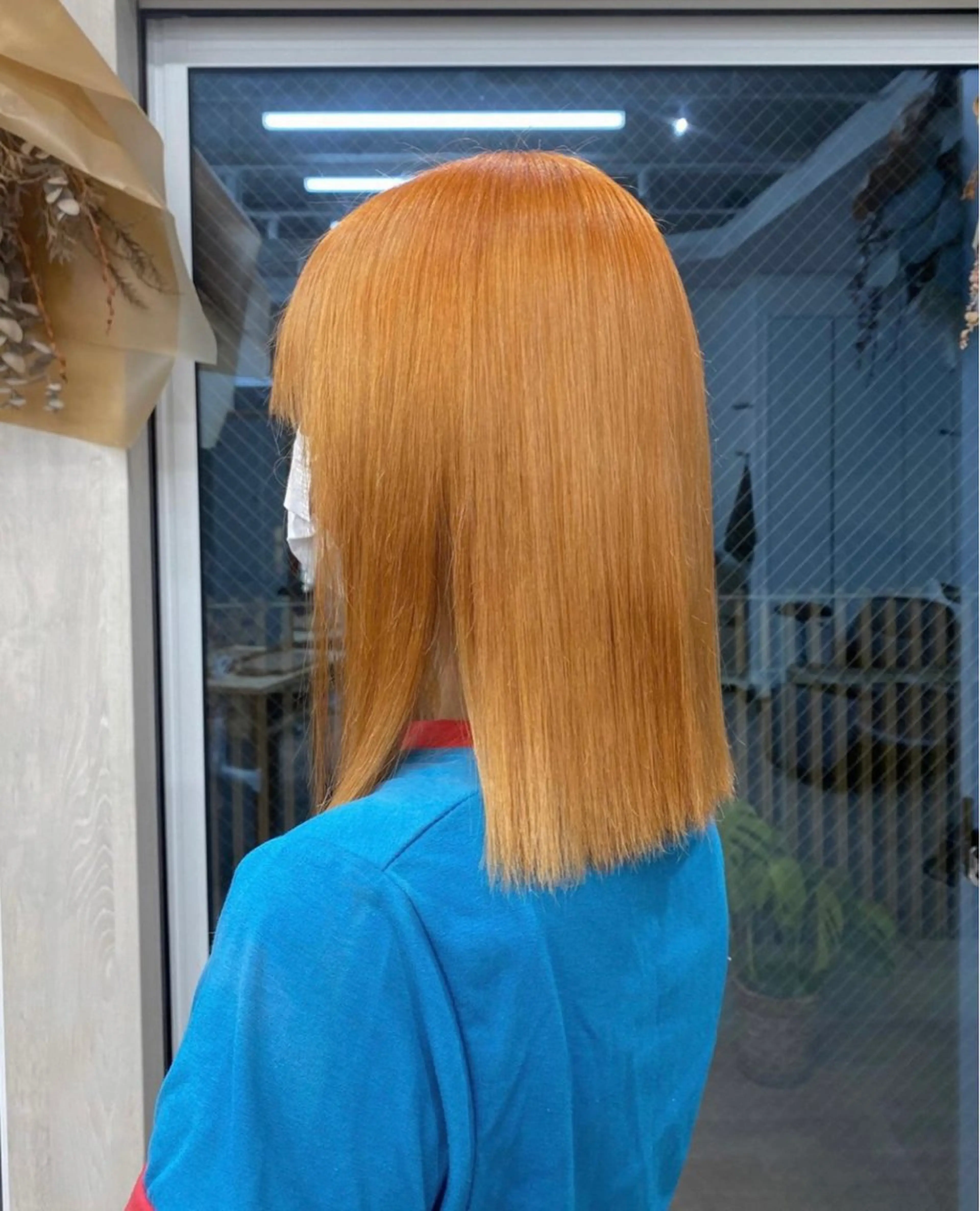 ミディアム カラー オレンジ ヘアカラー トリートメント 🌱ブリーチ・透明感 カラー/mapi🦭のヘアスタイル