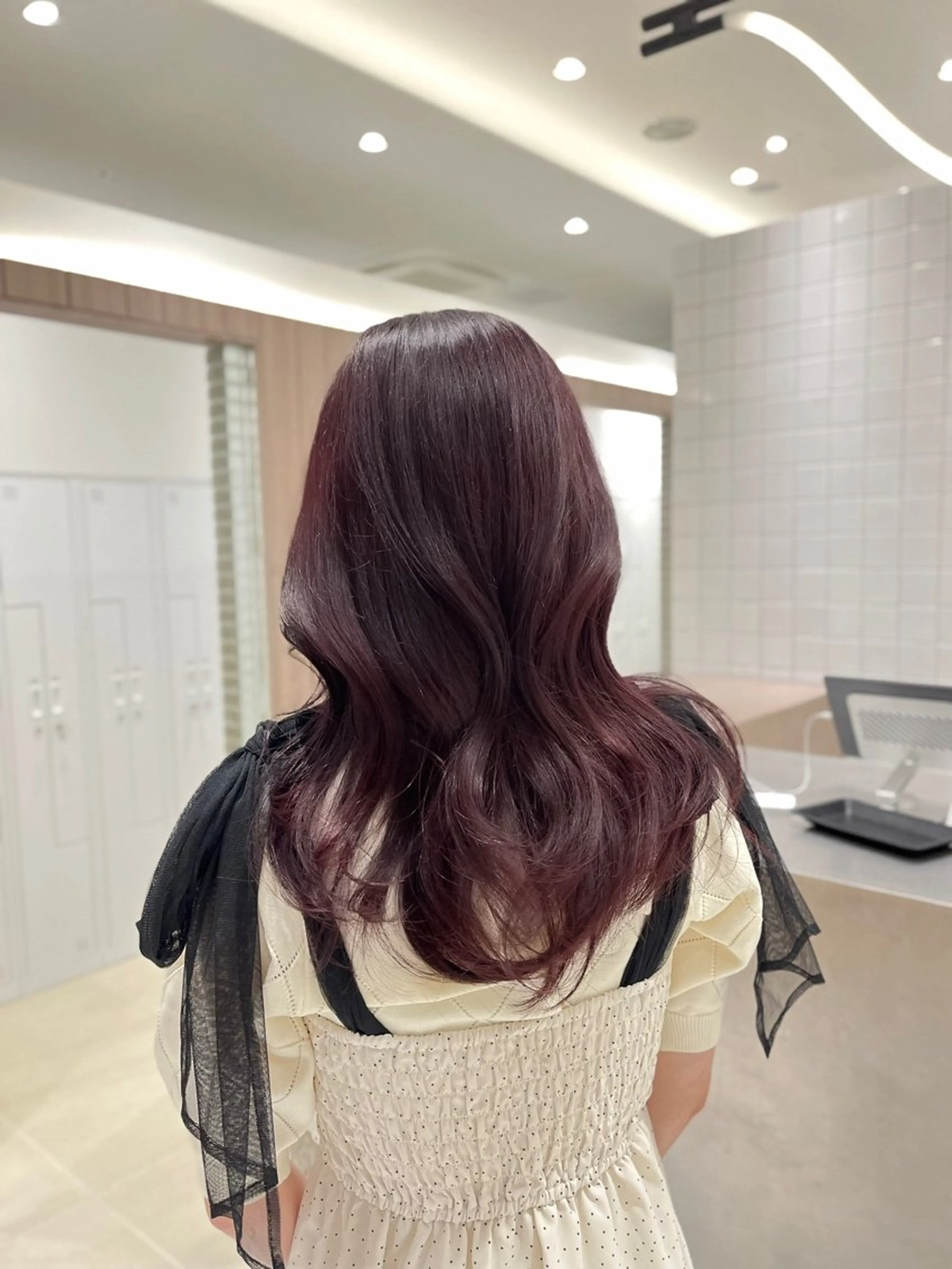 セミロング ヘアカラー トリートメント ヘアセット RIKO👼🏻💓 韓国ガーリーのヘアスタイル