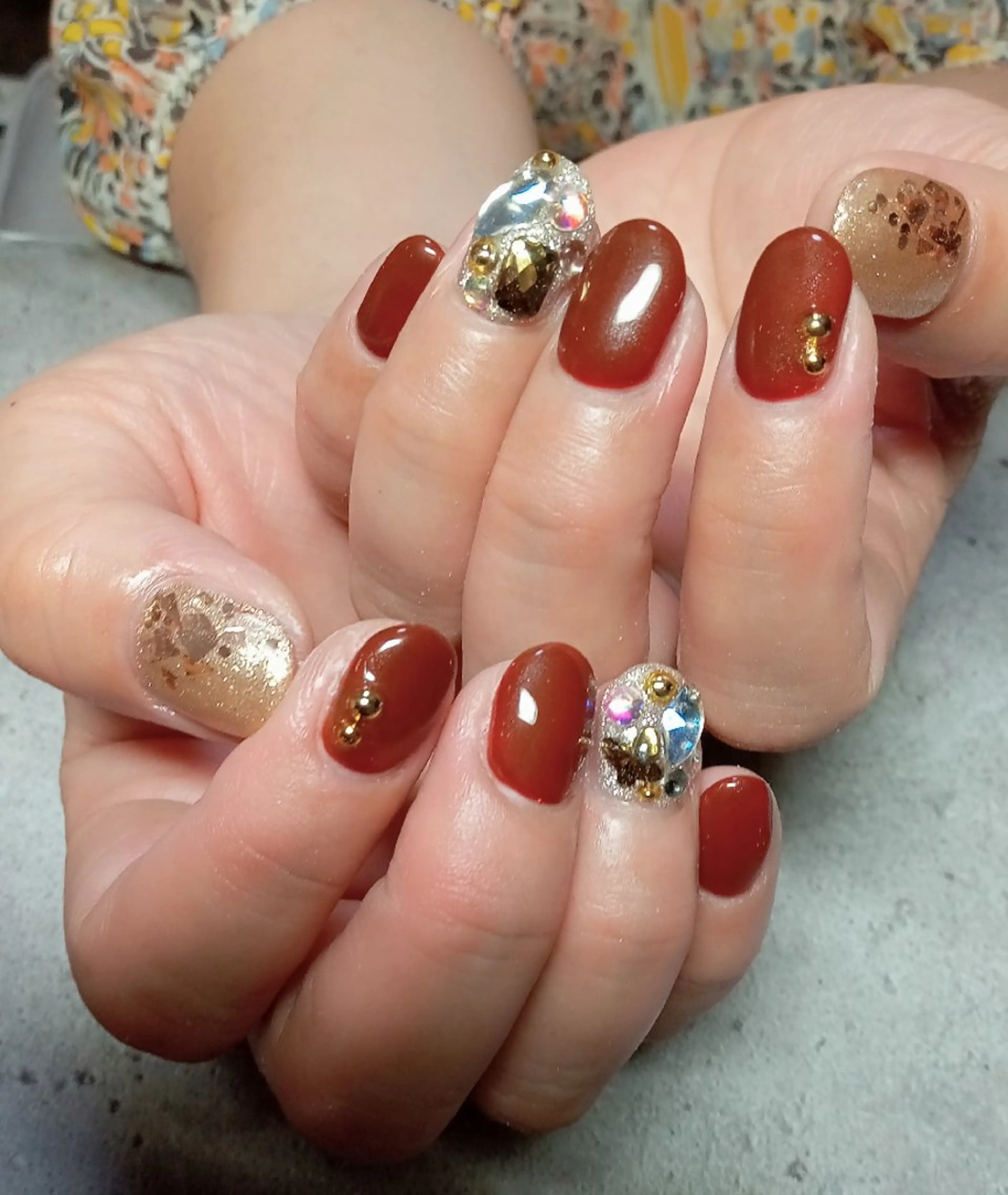 ネイル フレンチネイル ガラスフレンチ キラキラネイル マグネットネイル ミラーネイル ハンドネイル flure de neige yukiのネイルデザイン