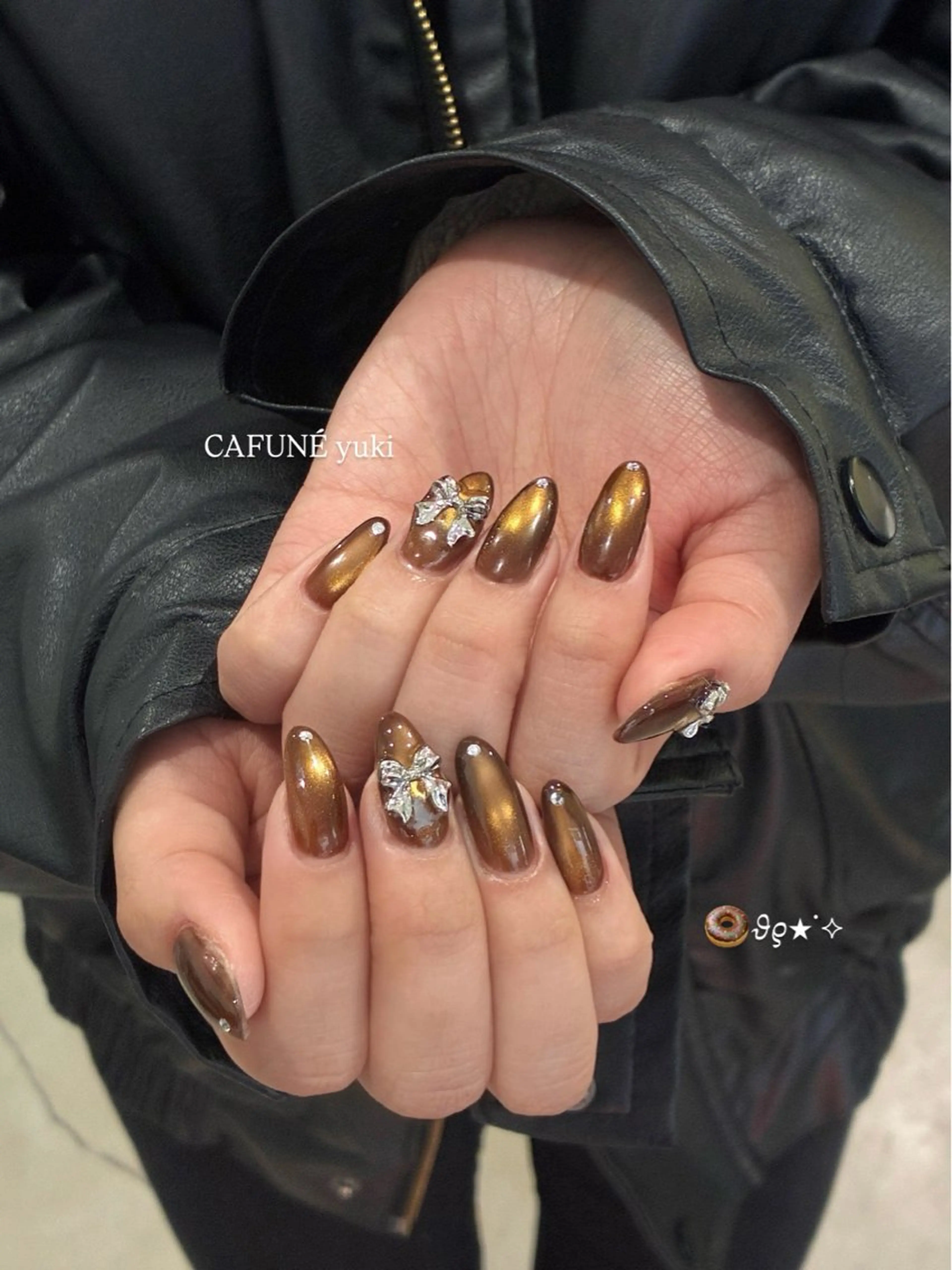 ネイル アートネイル ハンドネイル CAFUNÉ tokyo所属・☾ ໋CAFUNE yuki︎︎𓂃⟡のネイルデザイン