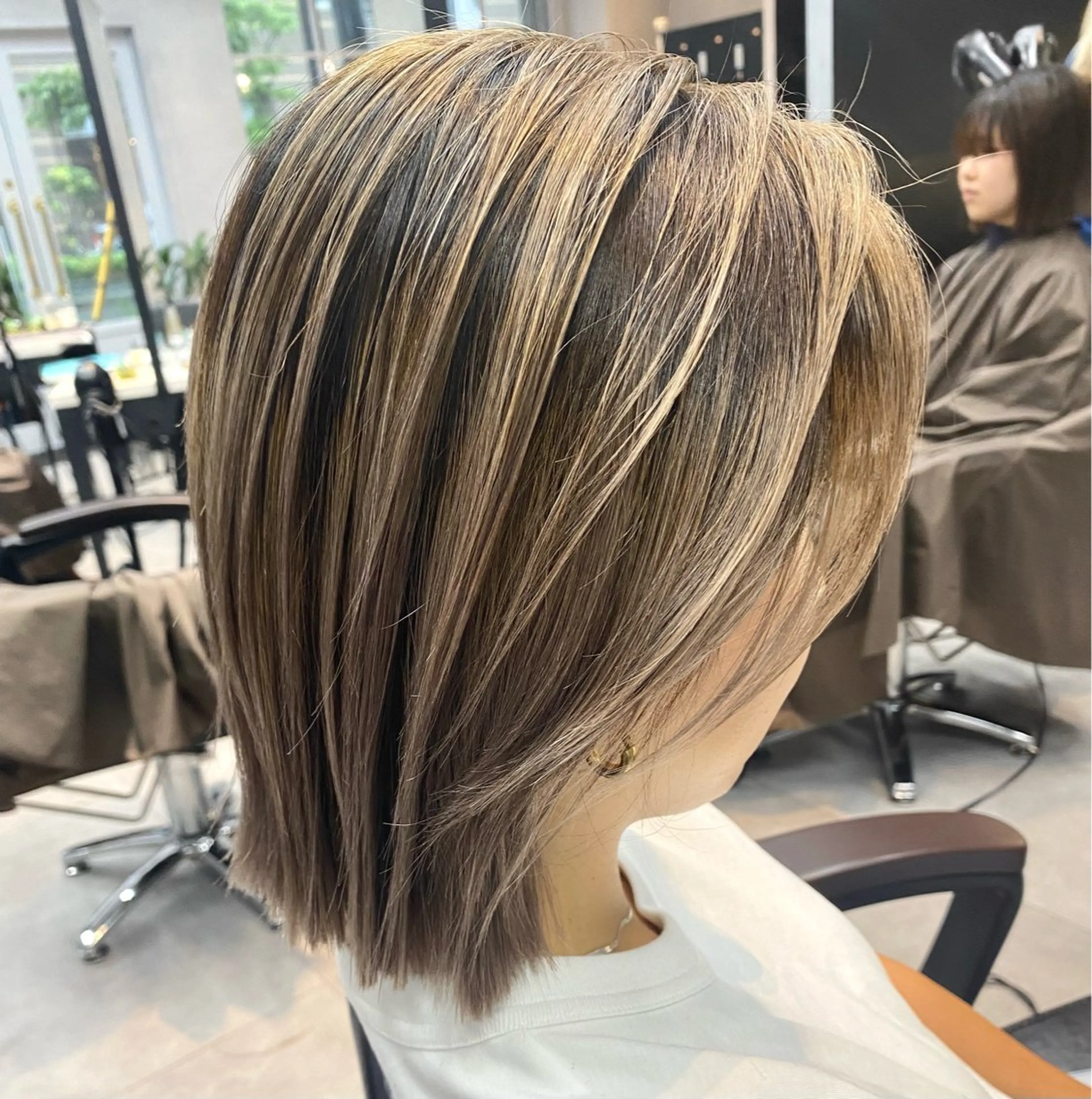 ミディアム カラー バレイヤージュ ブリーチ ケアブリーチ レイヤーカット ヘアカラー ✨デザインカラー✨ ✂️kouki✂️のヘアスタイル