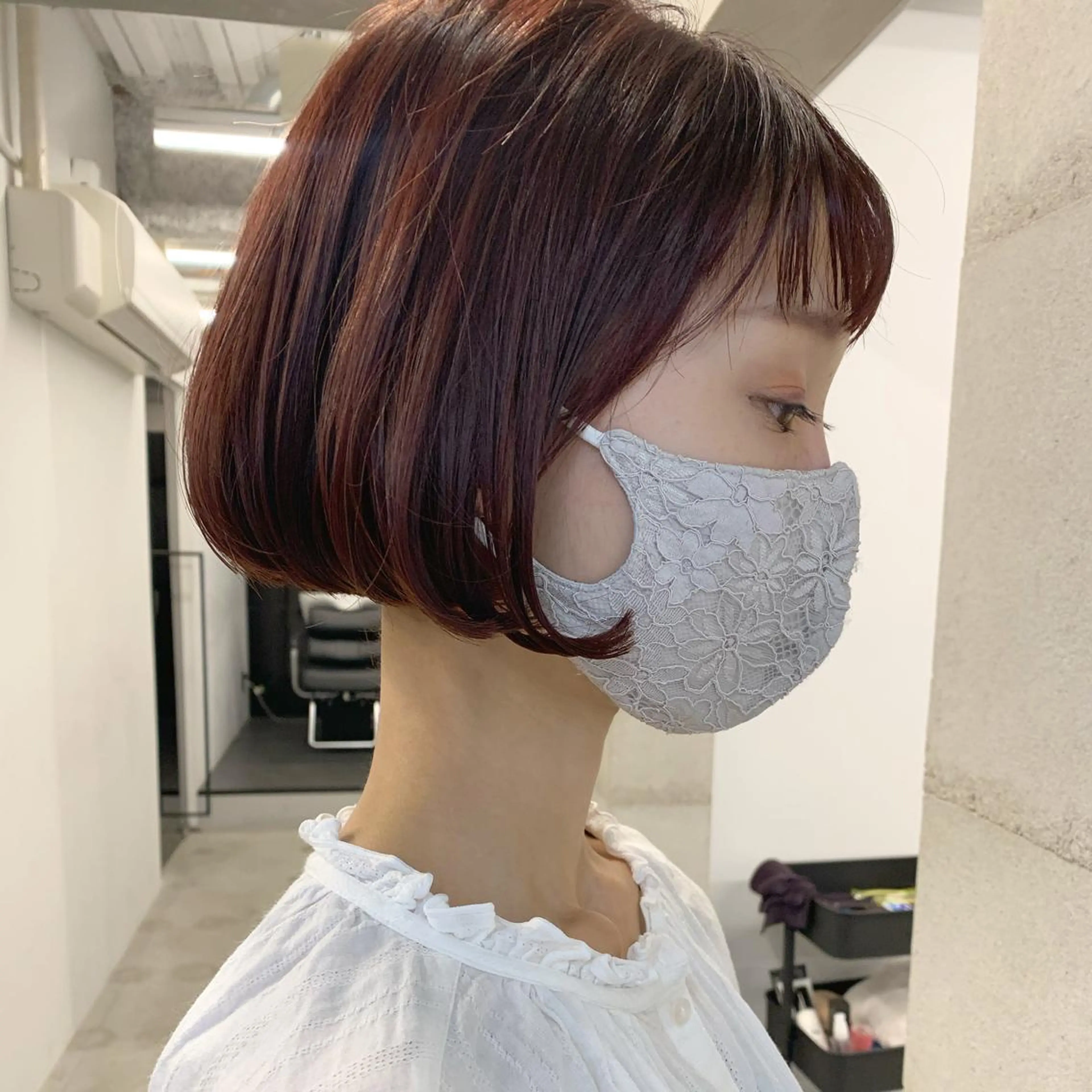 ショート カラー 透明感/オリーブ/ グレージュ/YUKAのヘアスタイル