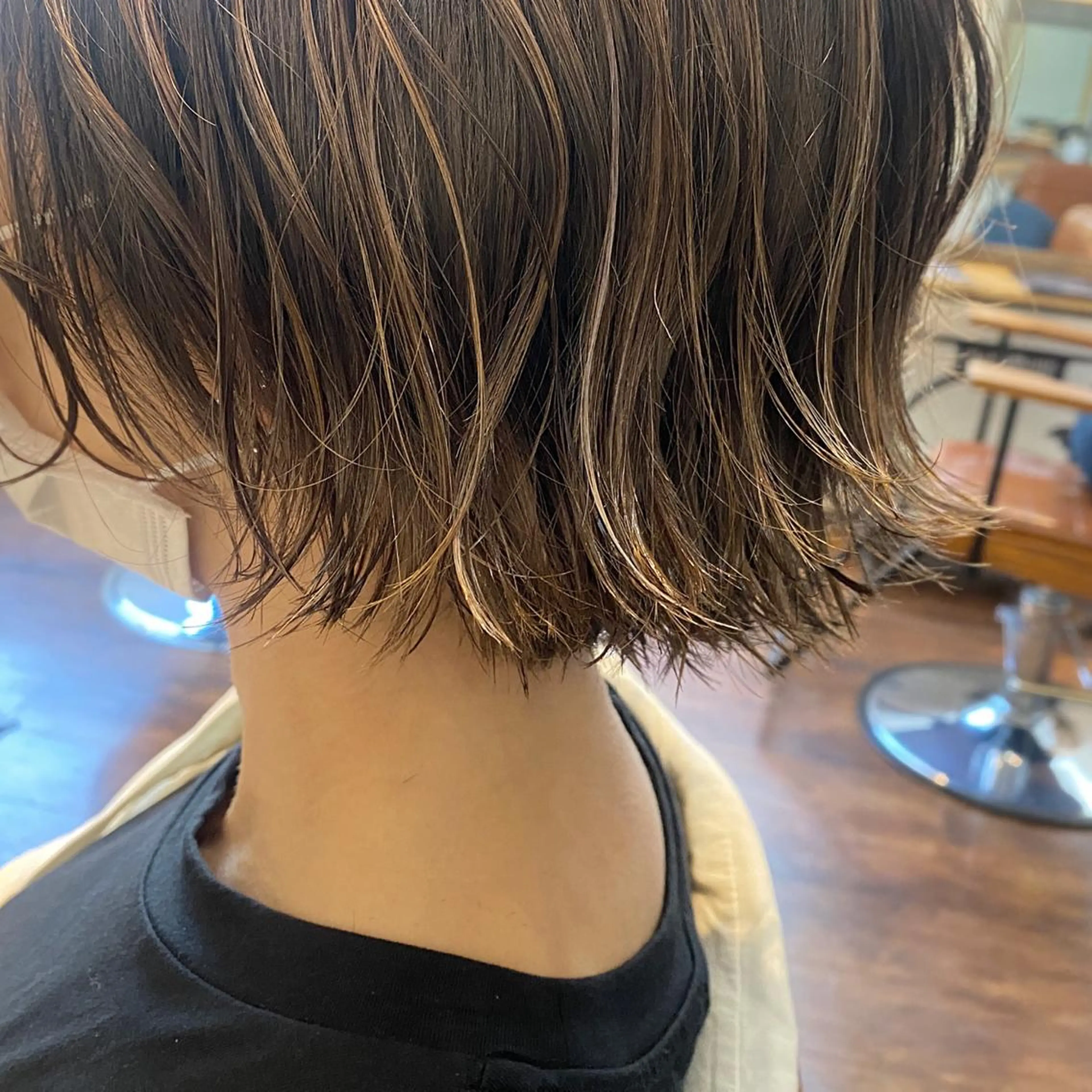 ショート ボブ ハイライト 外ハネヘア ヘアカラー トリートメント 「ヲタクに美容室は難しい。」所属・インナーカラー🦔 🐾KEISUKEのヘアスタイル