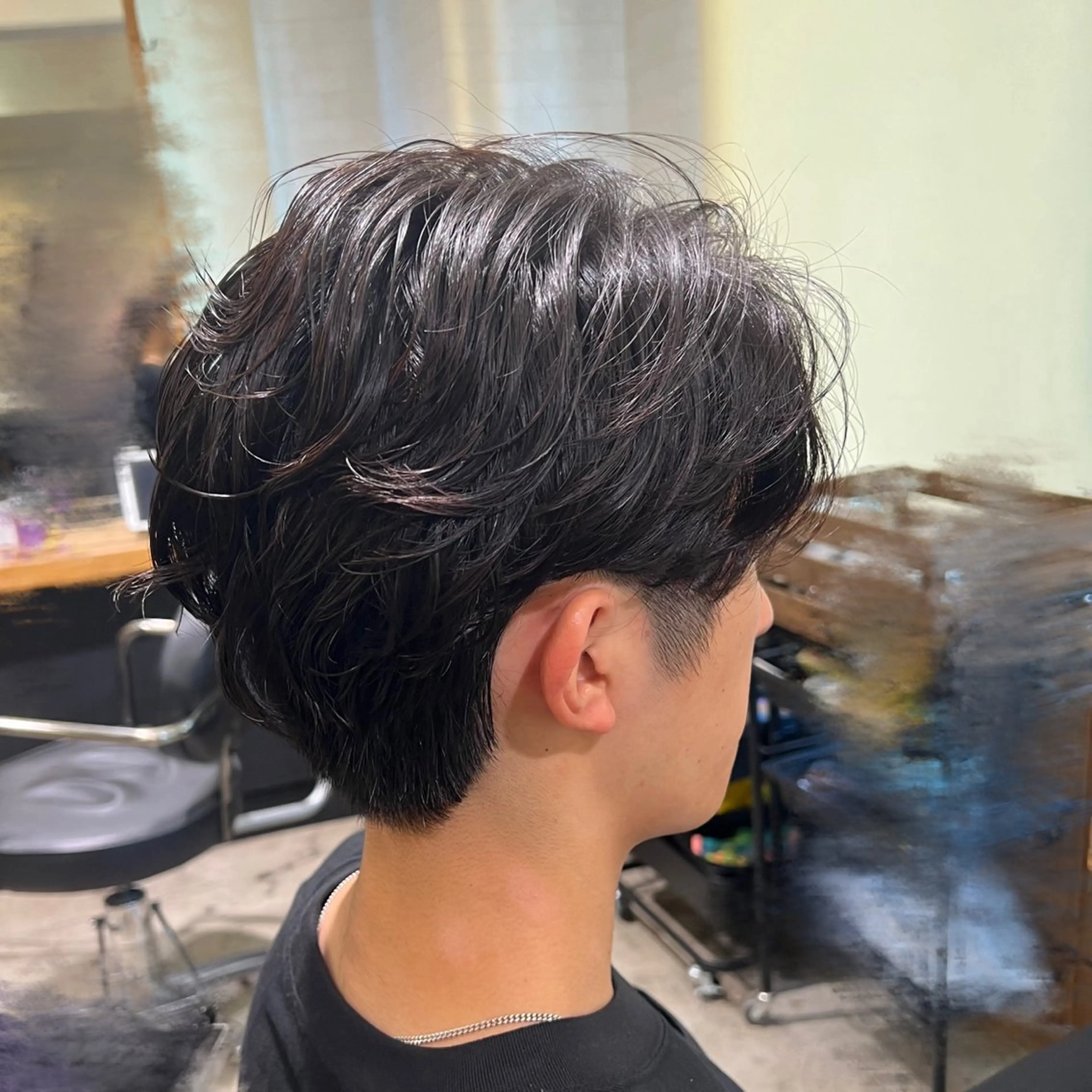 ショート パーマ メンズ メンズパーマ カット パーマ ノグチ ナツコのヘアスタイル