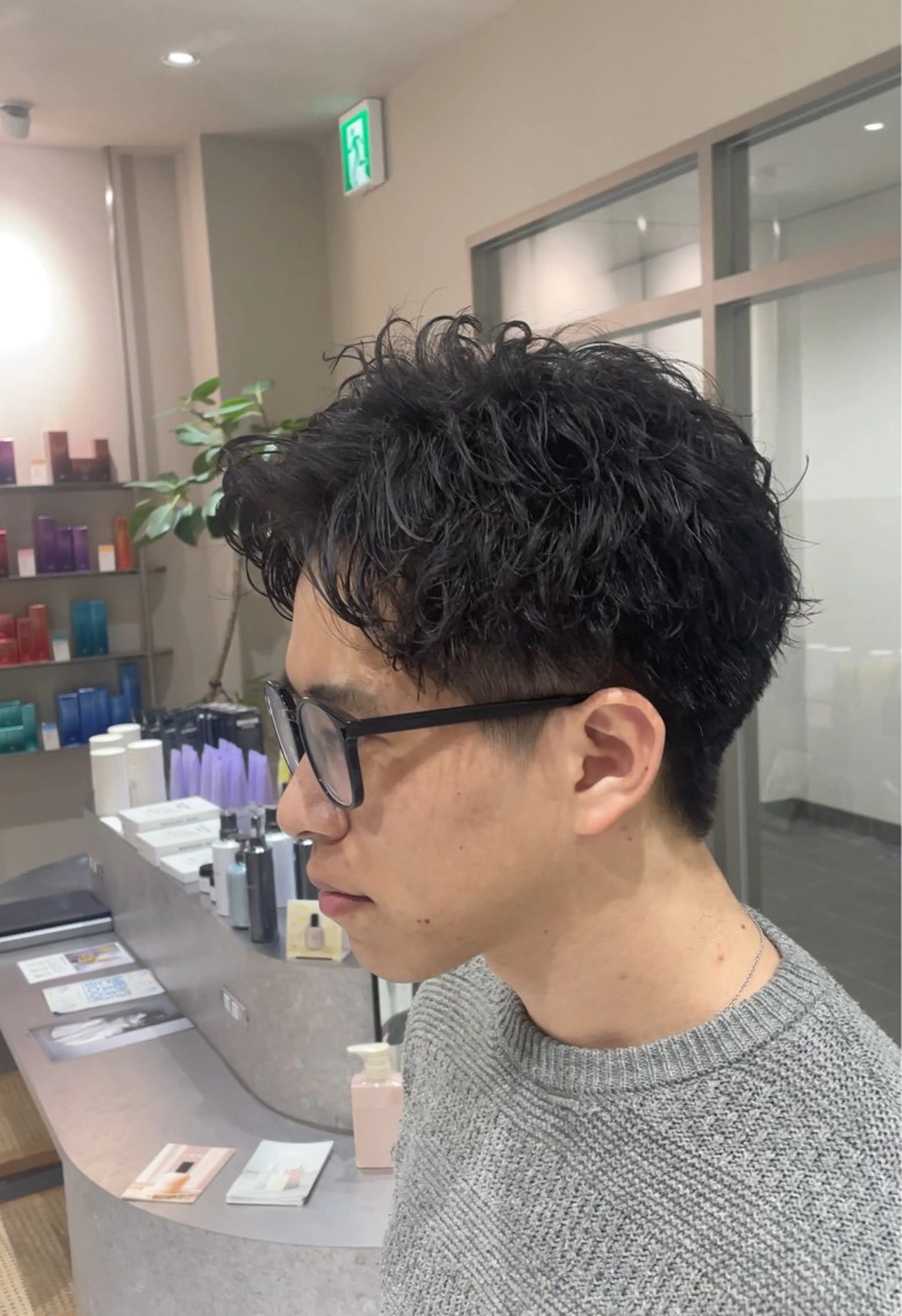 メンズ メンズパーマ 毛流れパーマ/ 透明感カラー/ハヤトのヘアスタイル