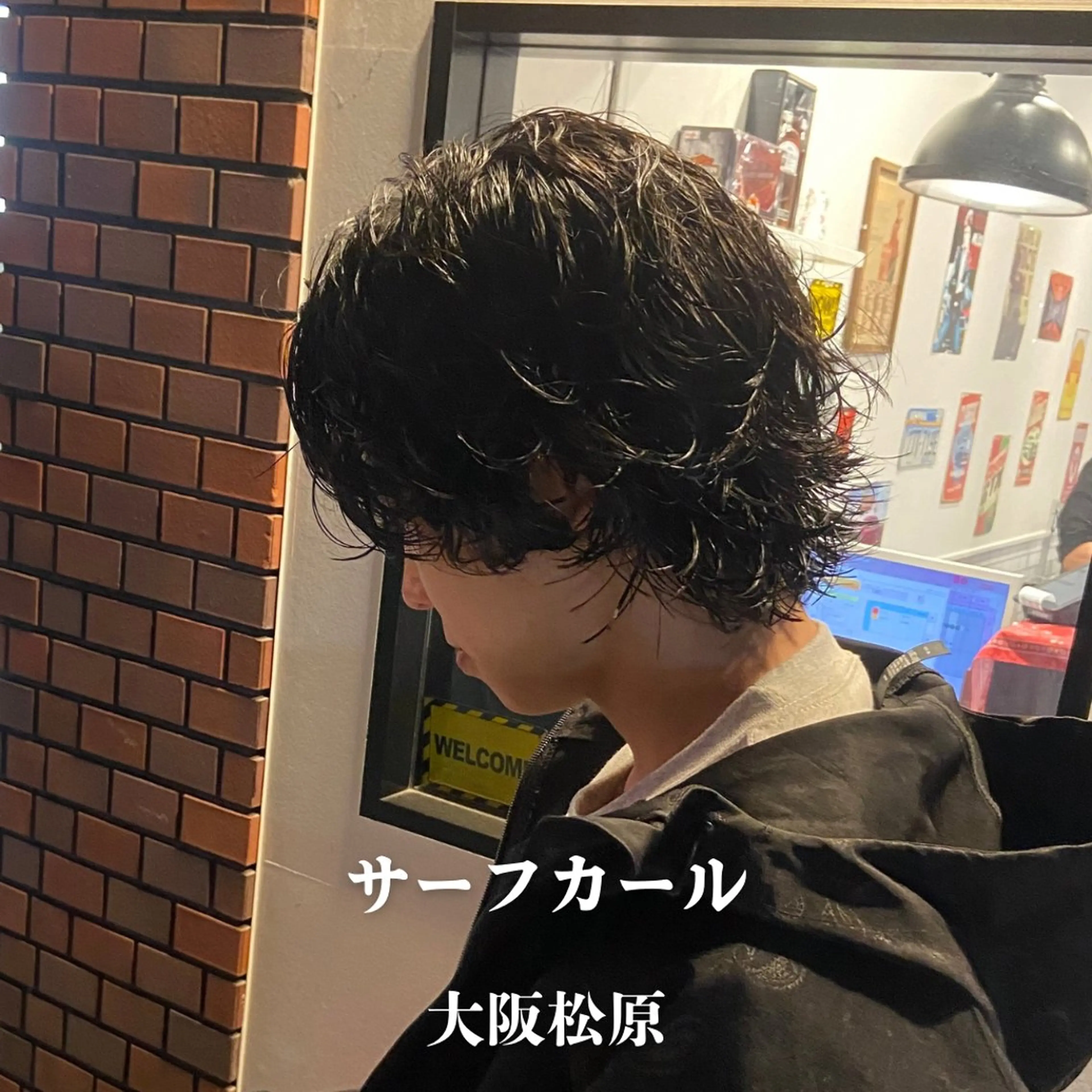 セミロング パーマ メンズ カット パーマ メンズ専門美容師 小倉裕悟のヘアスタイル