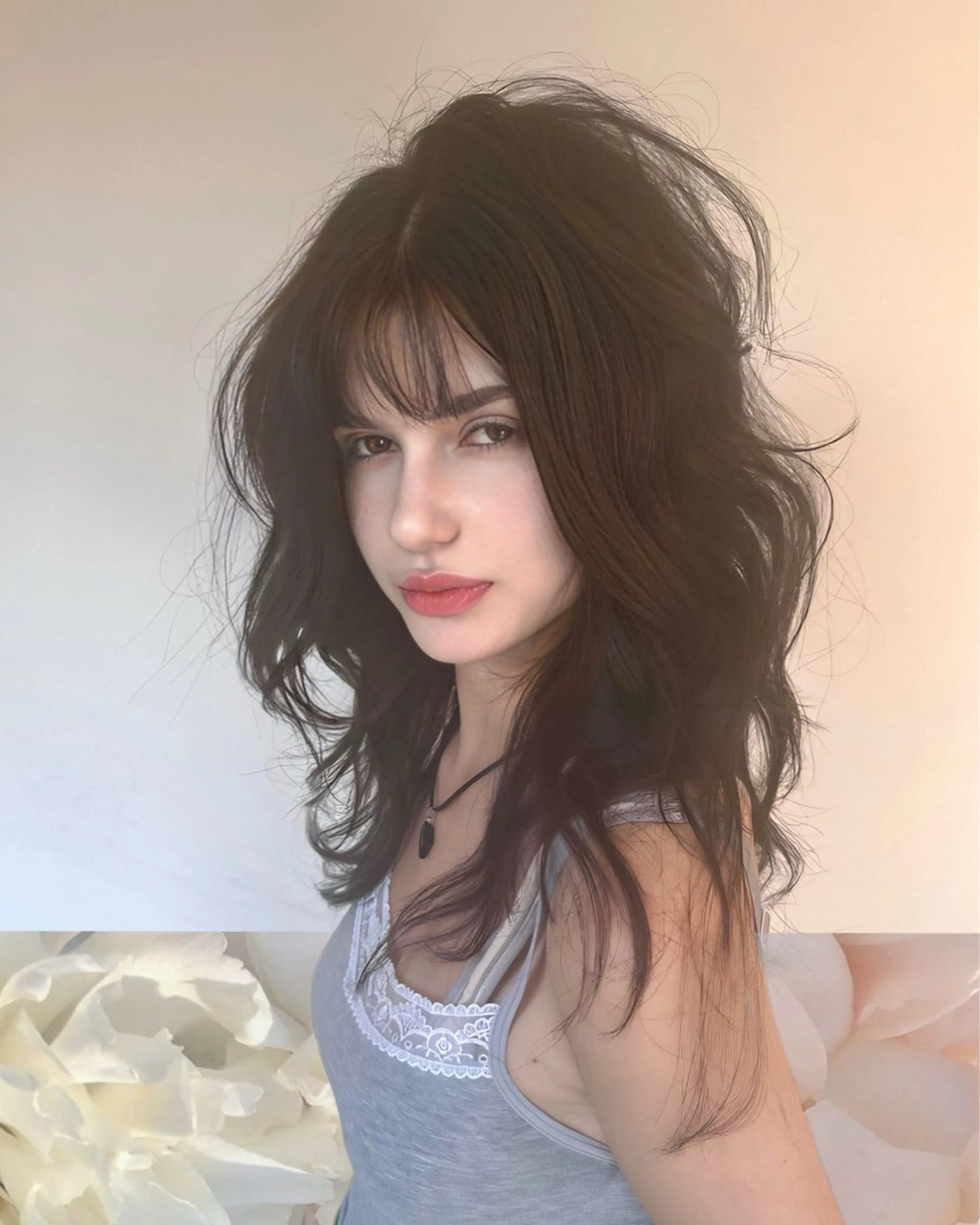 セミロング SHIN レイヤー‪‪カットのヘアスタイル