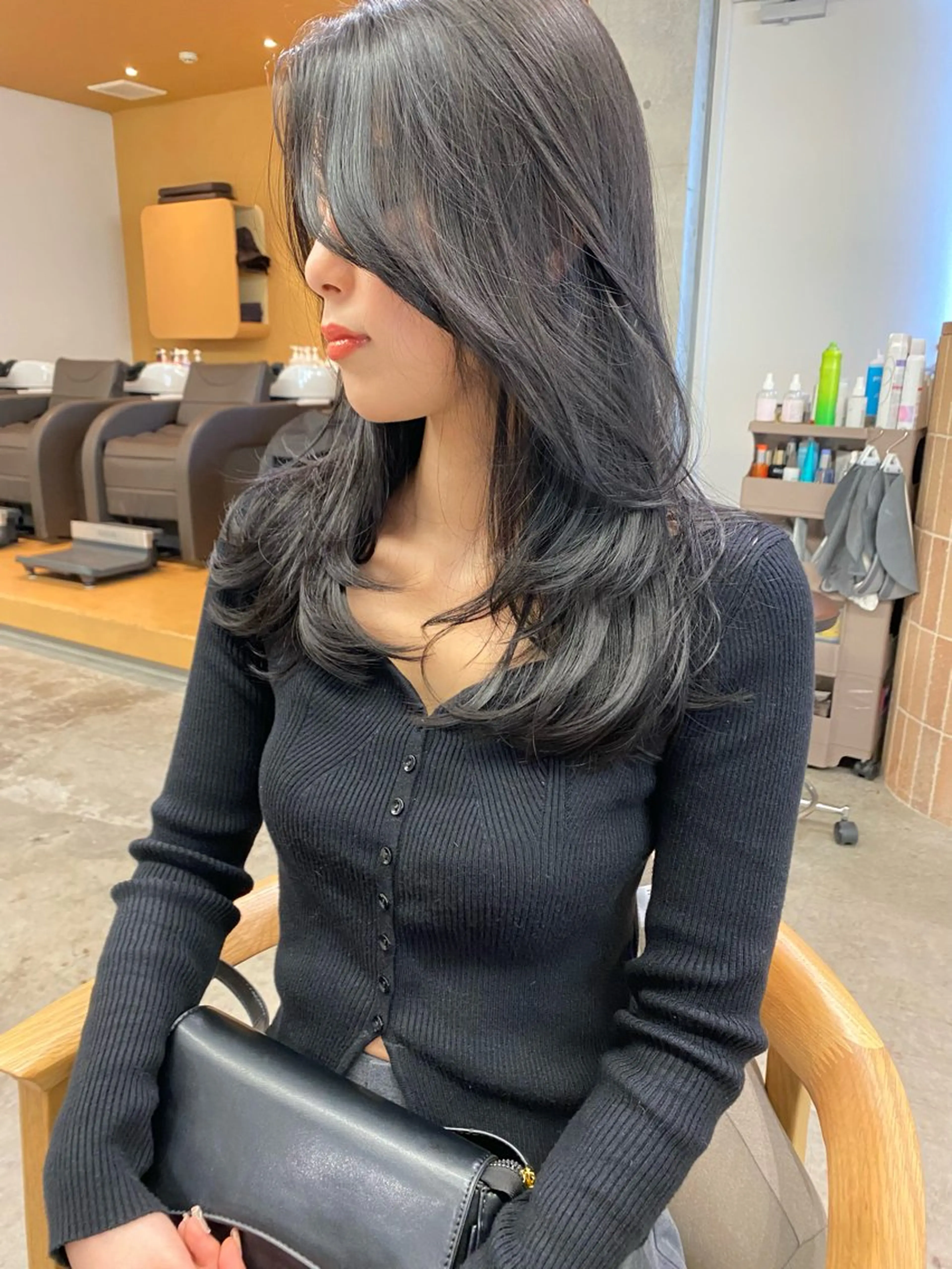 セミロング カラー カット ヘアカラー トリートメント レイヤー/柔色 カラー/SAkiのヘアスタイル