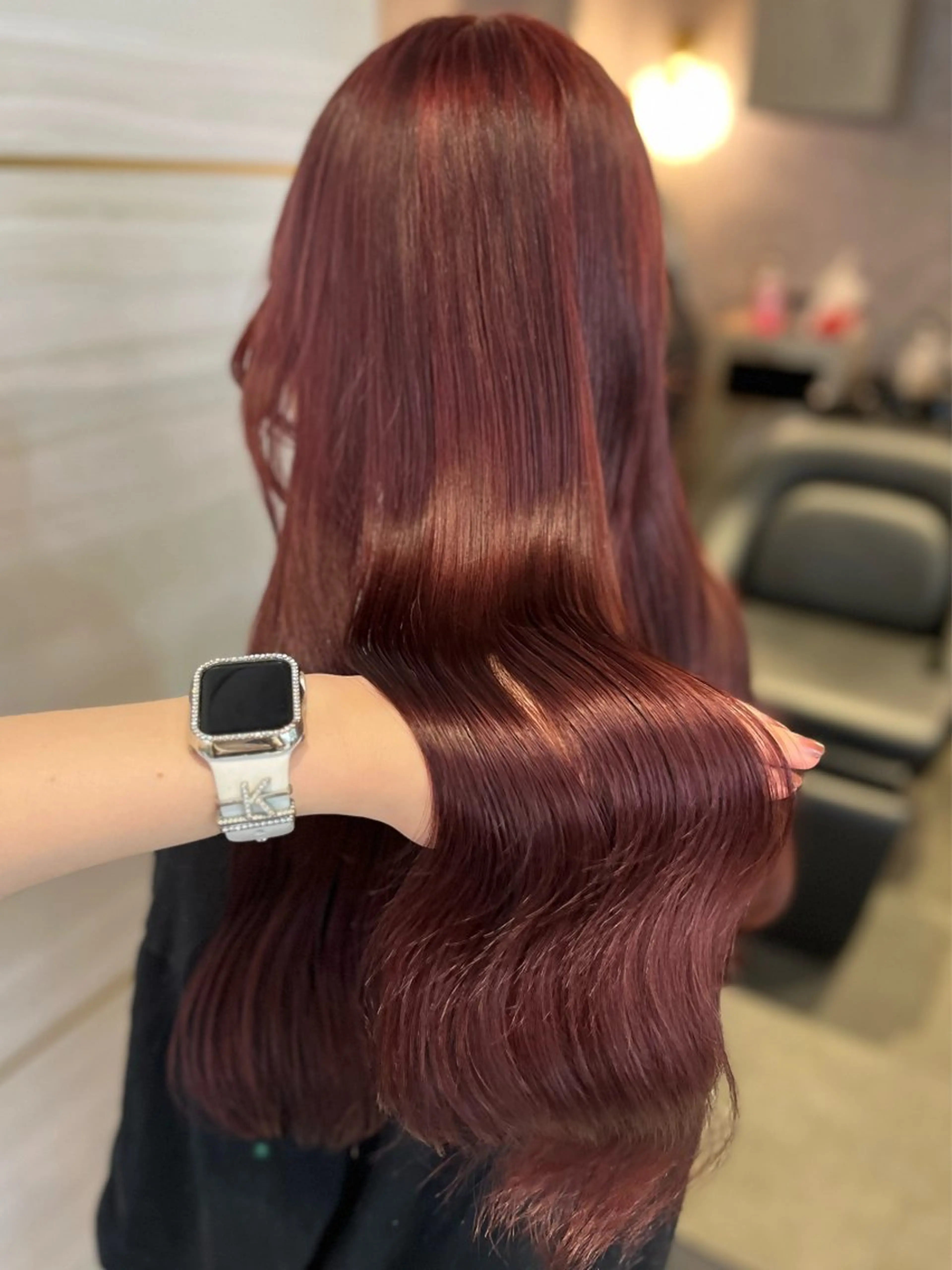 ロング 💘Kurea💘 艶髪/韓国/暗髪のヘアスタイル