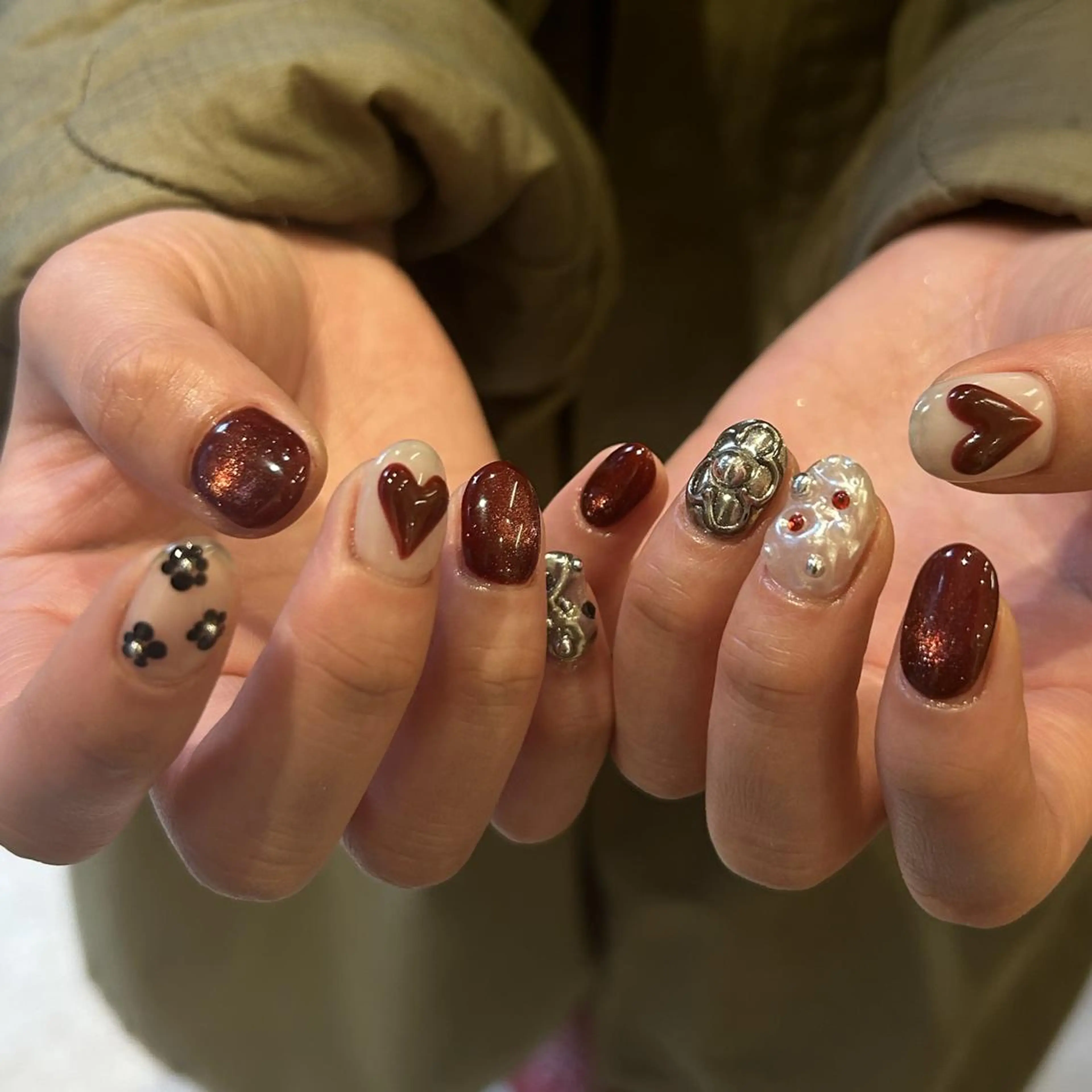 ネイル オーロラネイル ジェルネイル 氷ネイル・うるうるネイル 韓国ネイル ミラーネイル nails TOKYOのネイルデザイン