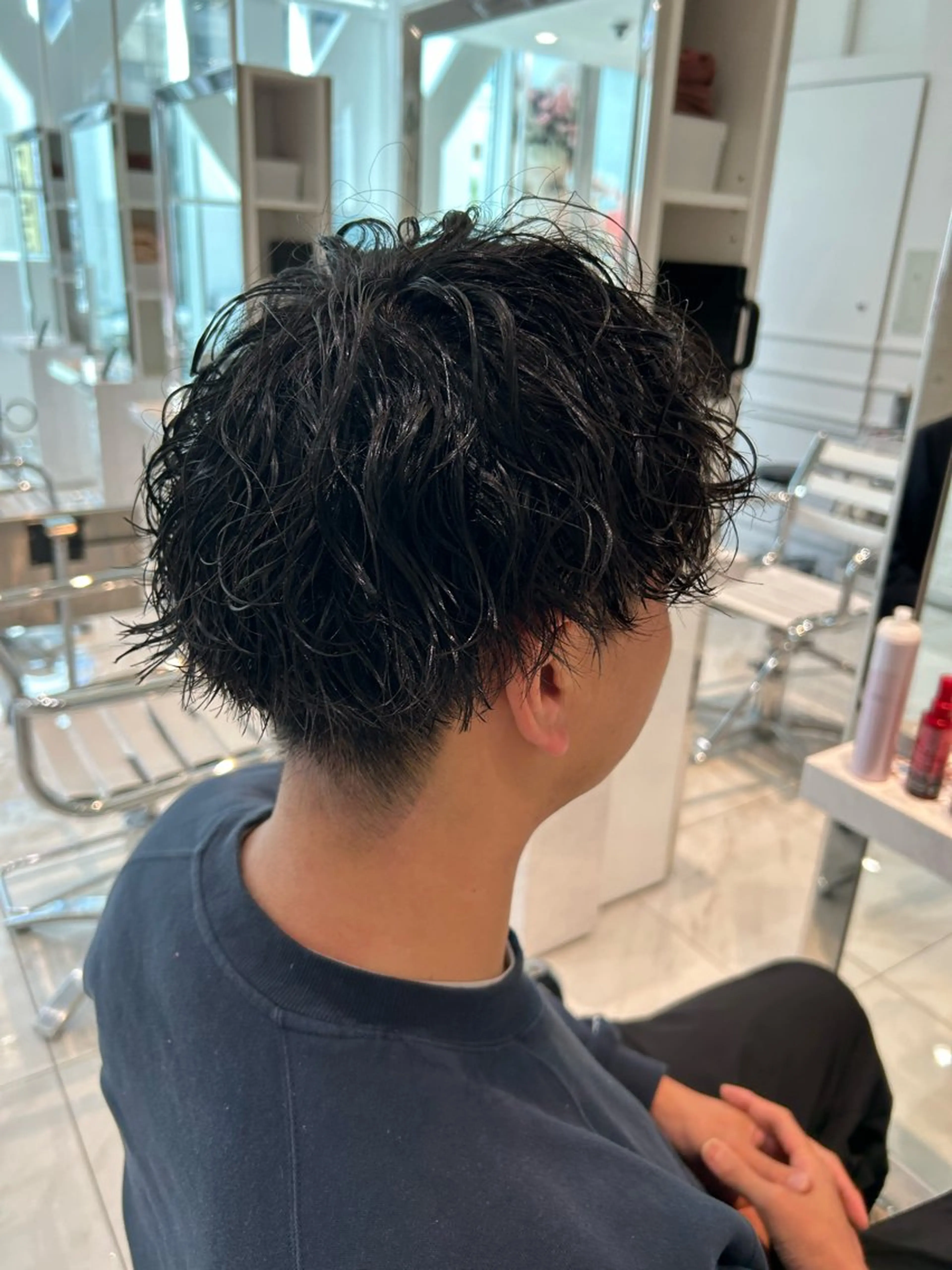 パーマ メンズ スパイキーショート／ パーマ平松秀門のヘアスタイル