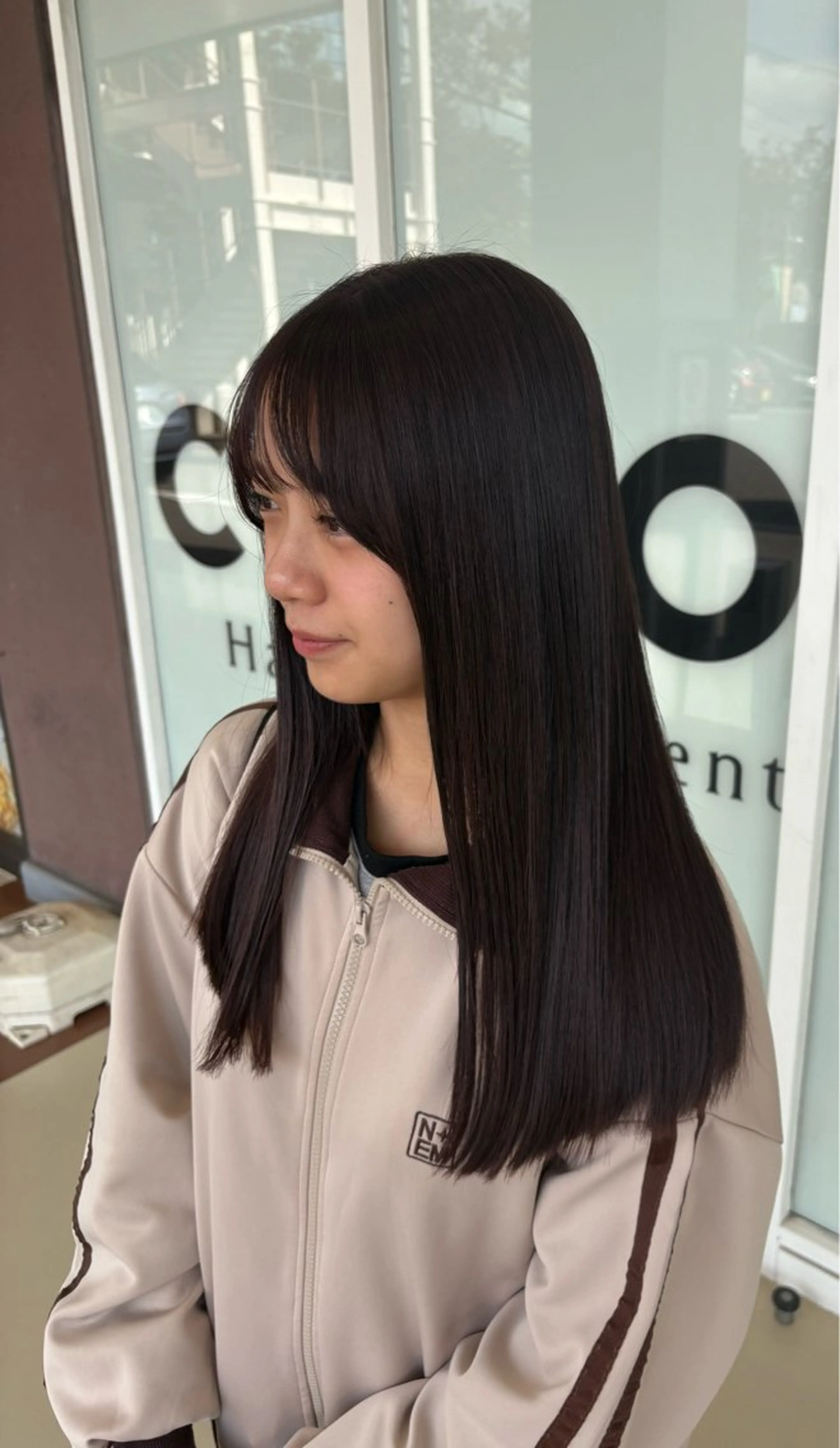 セミロング カット ヘアカラー カノエ博多ミスト /モデル募集_くうまのヘアスタイル