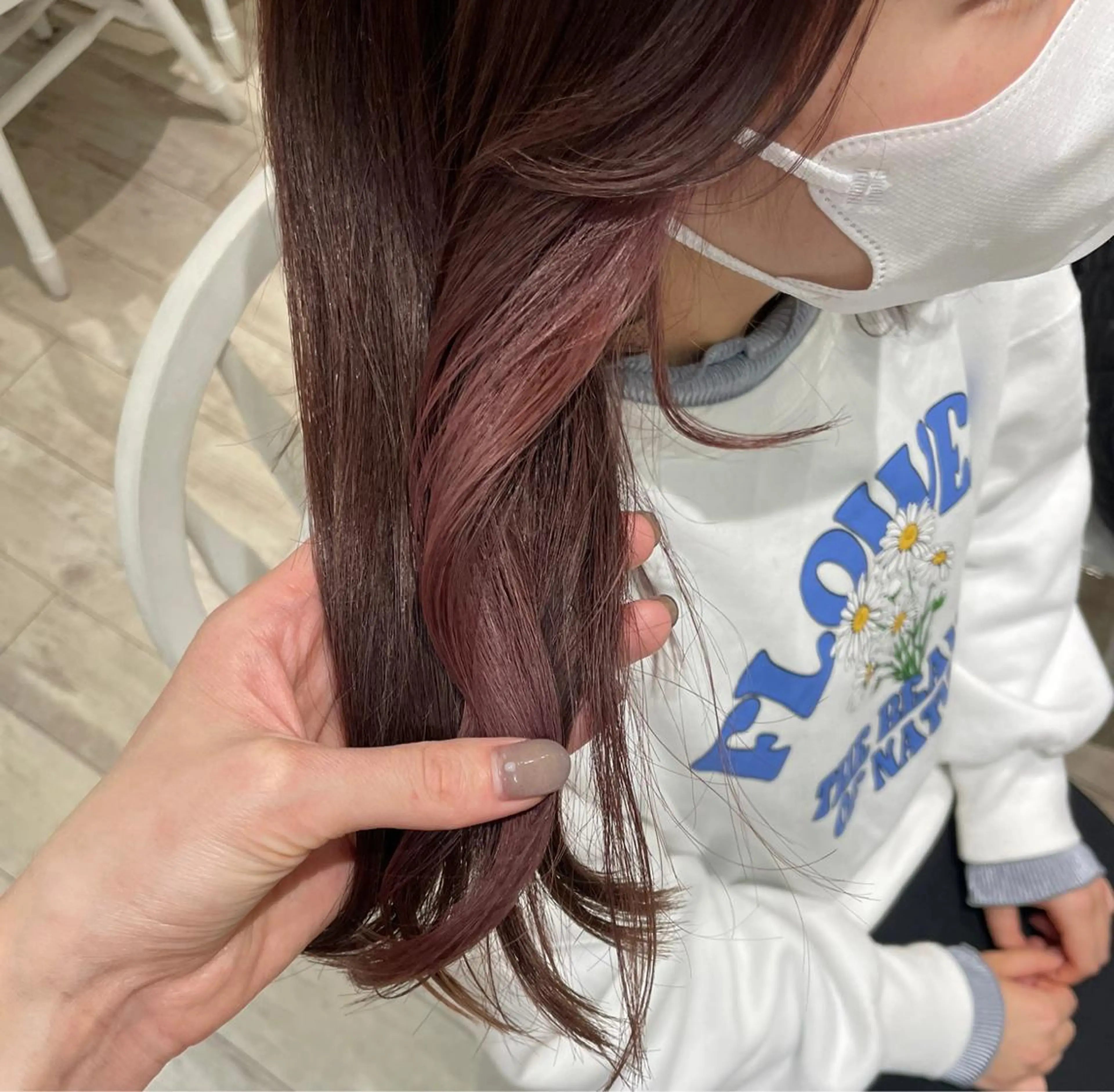 セミロング カラー ベージュカラー ブリーチ ブラウンカラー 透明感カラー デザインカラー Maisie所属・ヘアアレンジ/ 暖色🩵hazukiのヘアスタイル