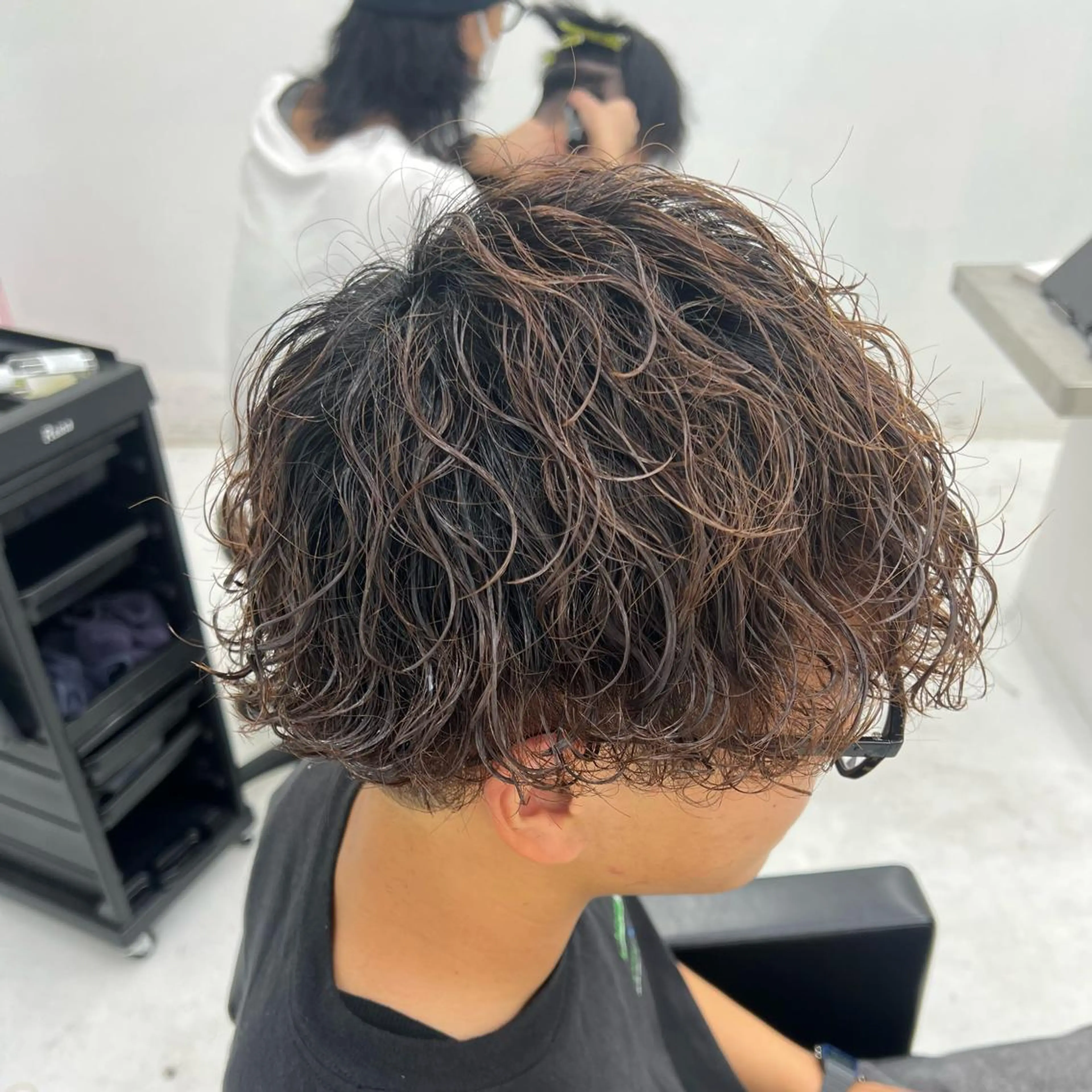 ショート パーマ メンズ 波巻きパーマ カット パーマ 柏メンズカットパーマ NO.1タイチのヘアスタイル