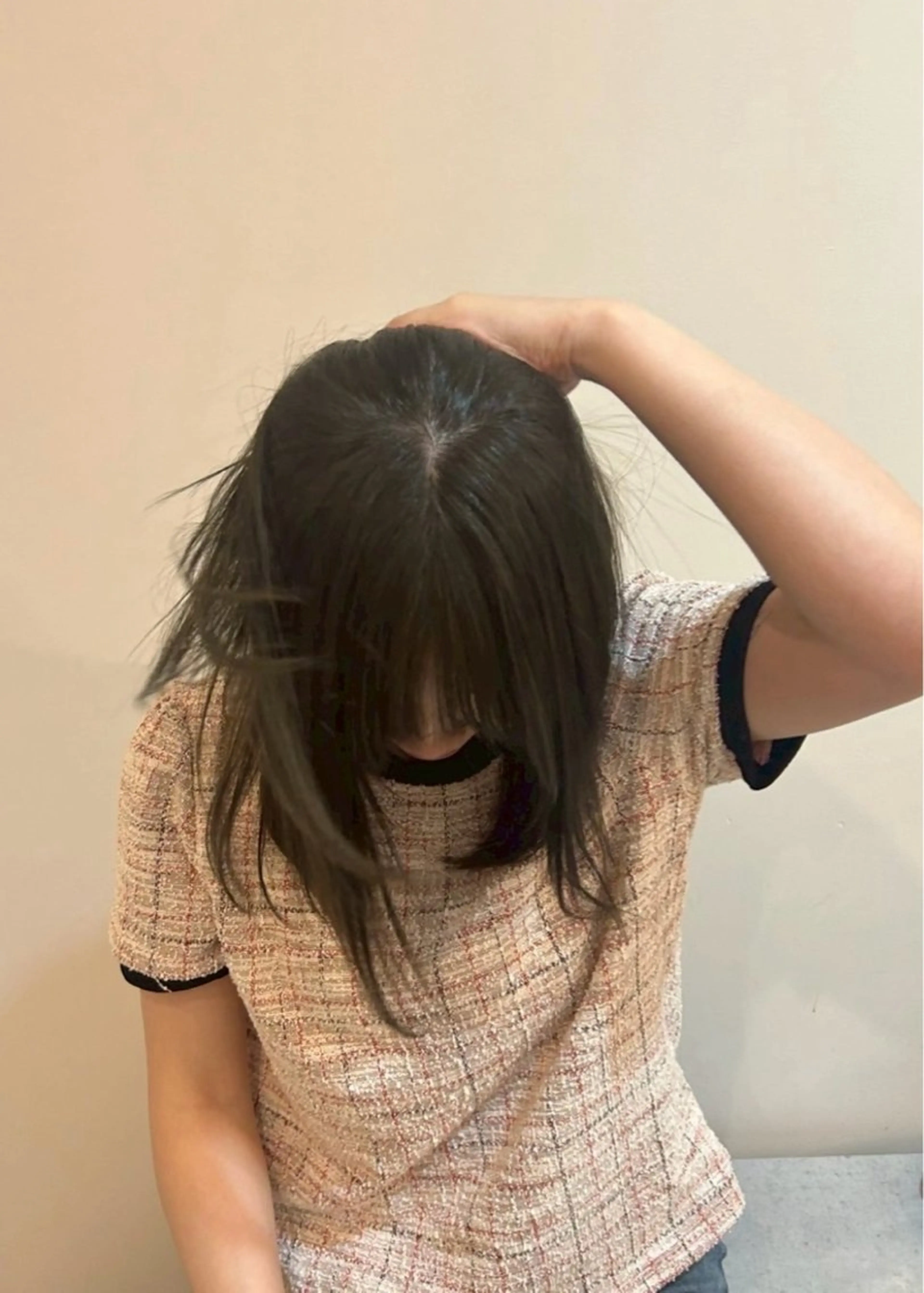 ミディアム カラー ヘアカラー トリートメント オリーブ/ 透明感カラー/れいあのヘアスタイル