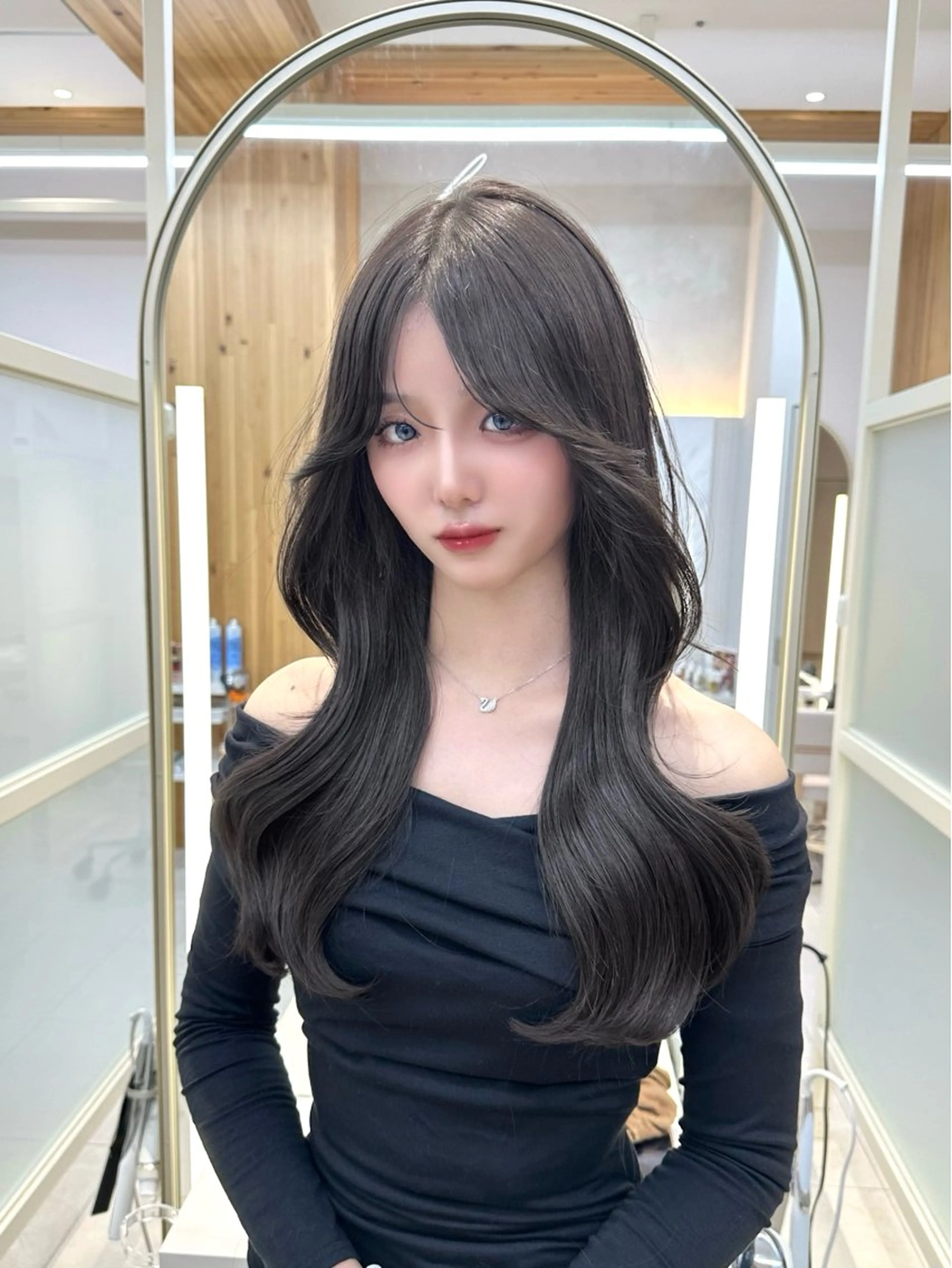 ミディアム カラー カット ヘアカラー トリートメント 🇰🇷韓国風くびれ ヘア🇰🇷中村優大のヘアスタイル