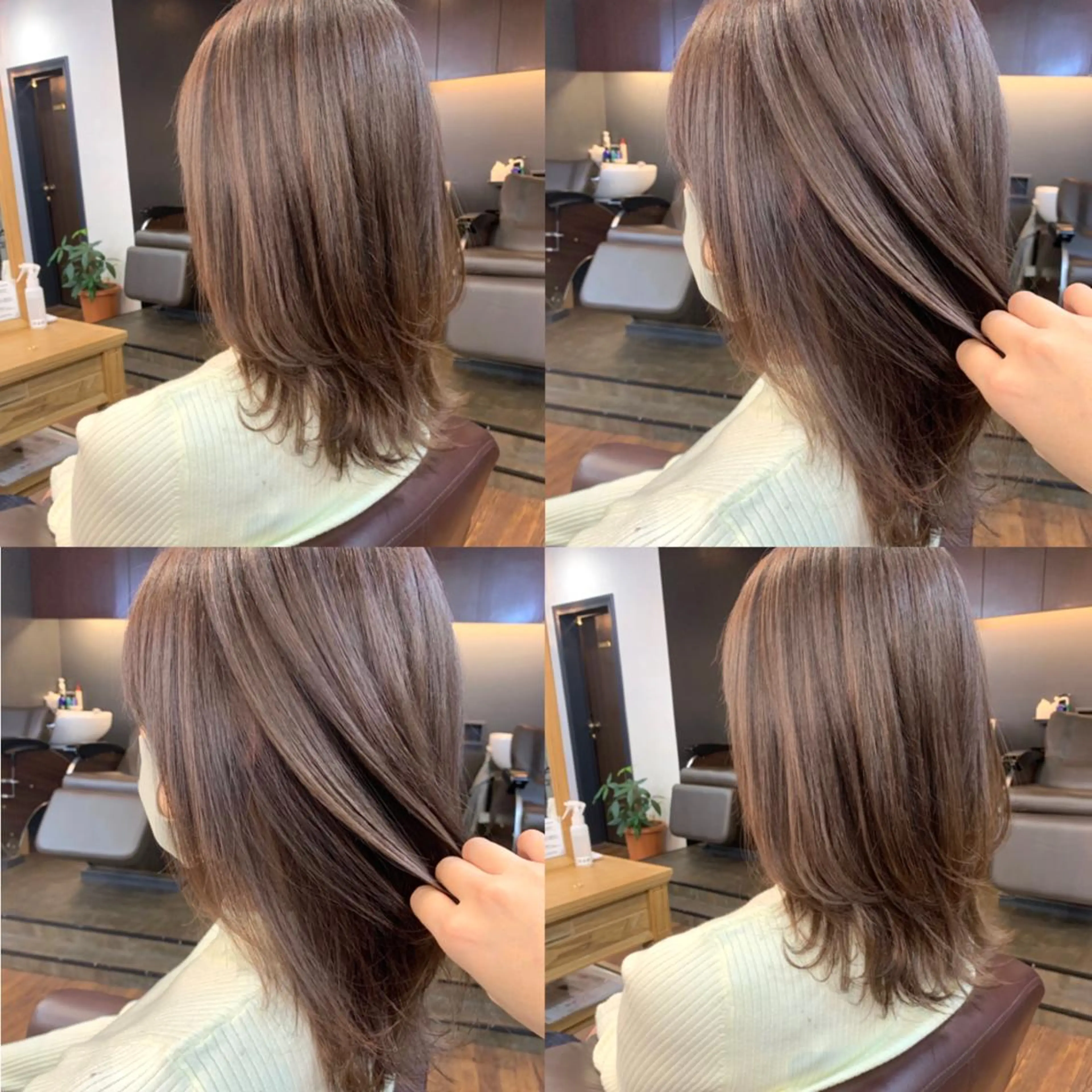 カラー レイヤーカット、 大人可愛い　中村美羅のヘアスタイル