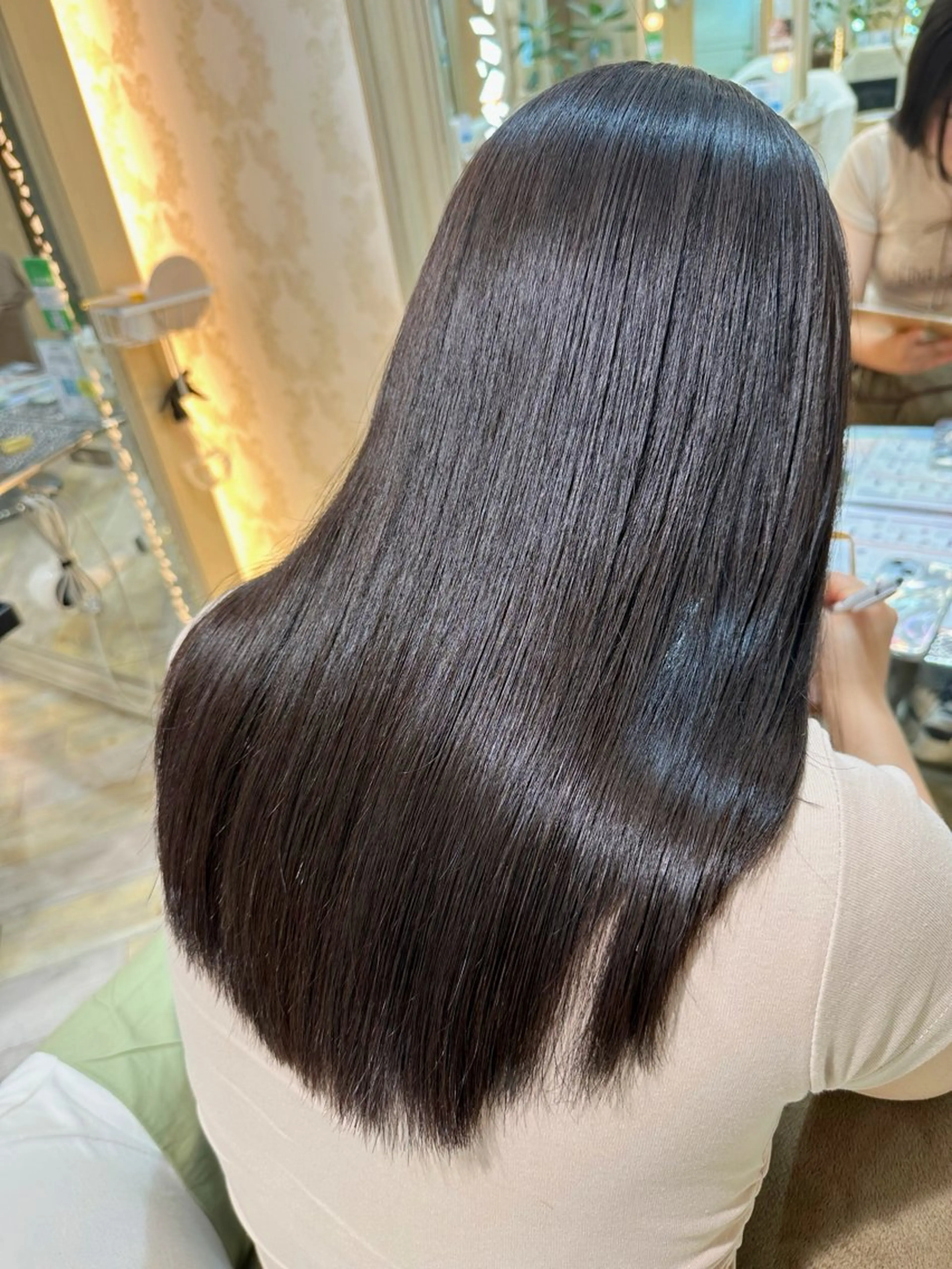 ロング カット 縮毛矯正 釣谷 優心のヘアスタイル