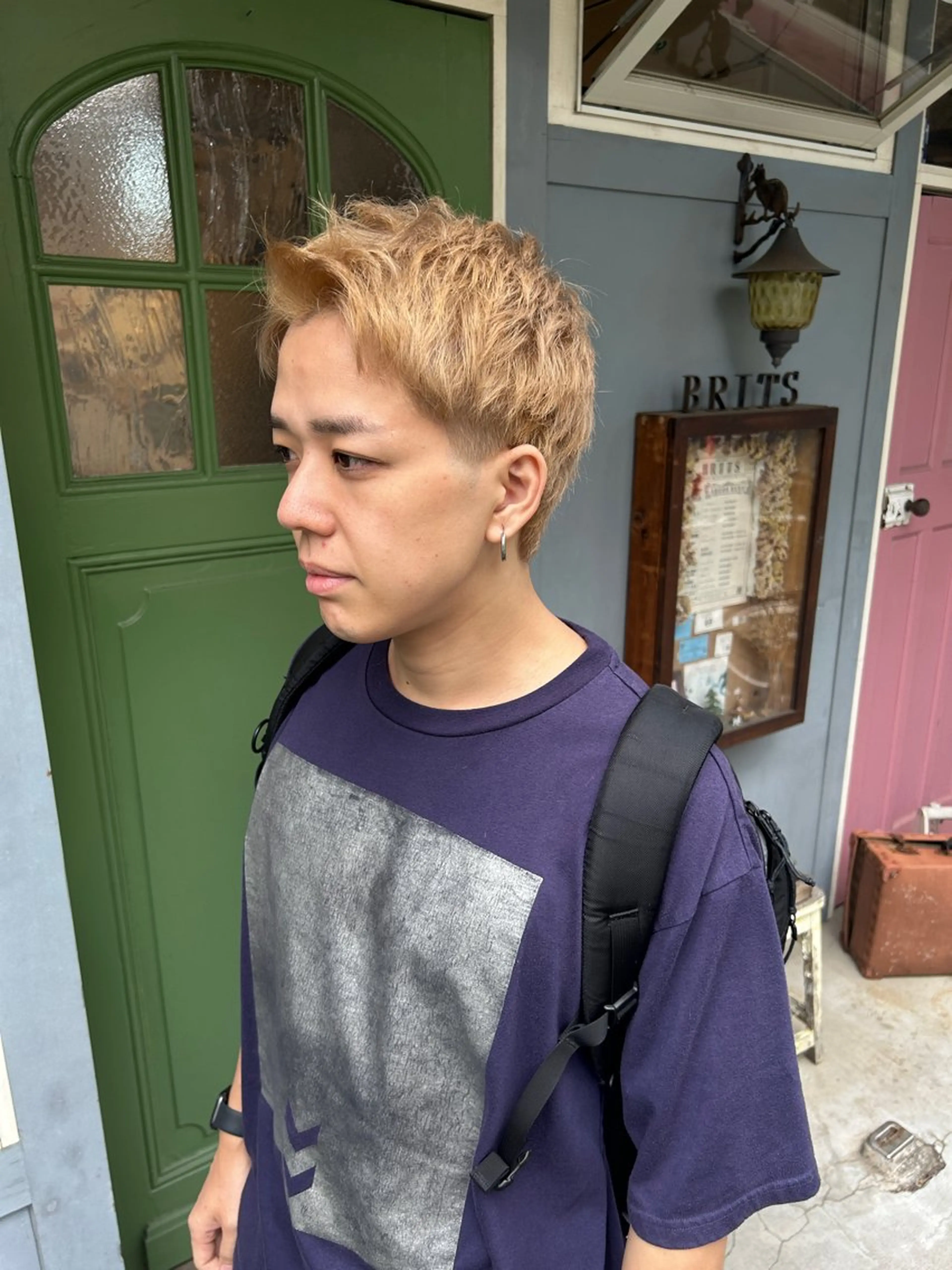 ショート カラー メンズ スパイキーショート ショートヘア ヘアカラー トリートメント 清水千優/パーマ/透 明感カラー/メンズのヘアスタイル