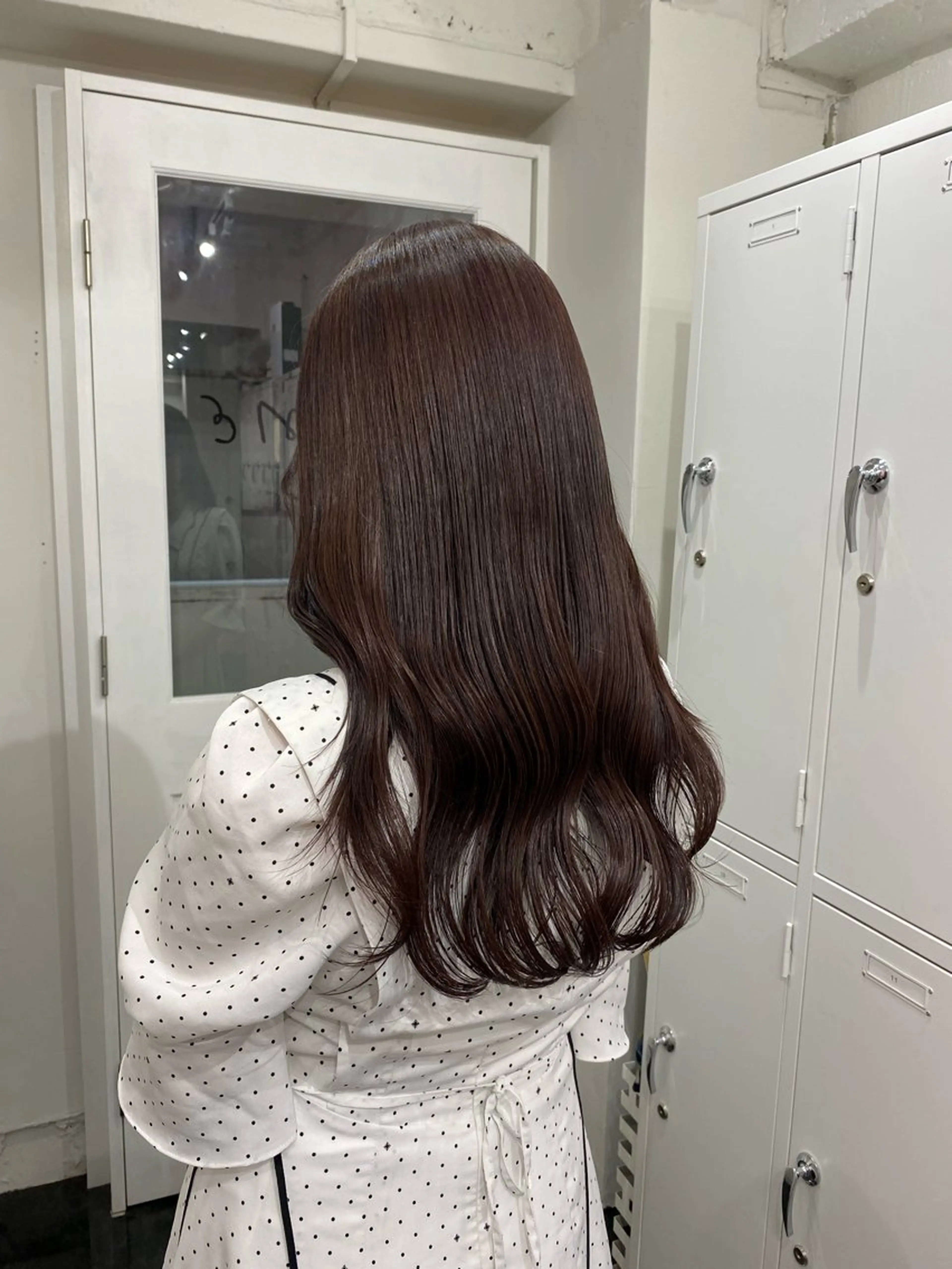 セミロング カラー ブリーチ ブラウンカラー カシス ブリーチなしカラー ヘアカラー トリートメント ヘアセット 楓🦋韓国系レイヤー / 透明感カラー🤍のヘアスタイル