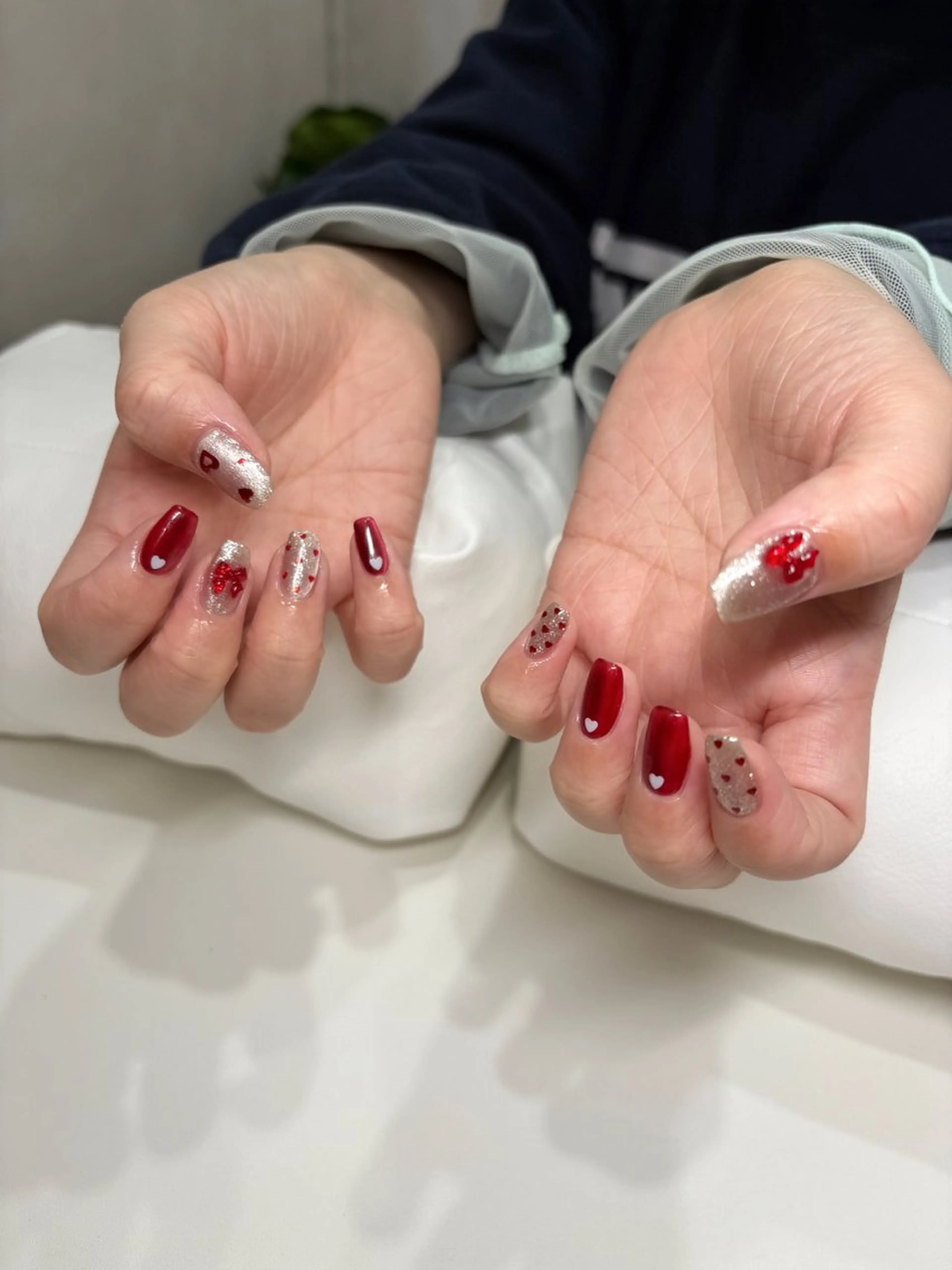 ネイル ハート キラキラネイル GO TODAY シェアサロン Aimee店所属・ネイルサロン /しあわせたいむのネイルデザイン