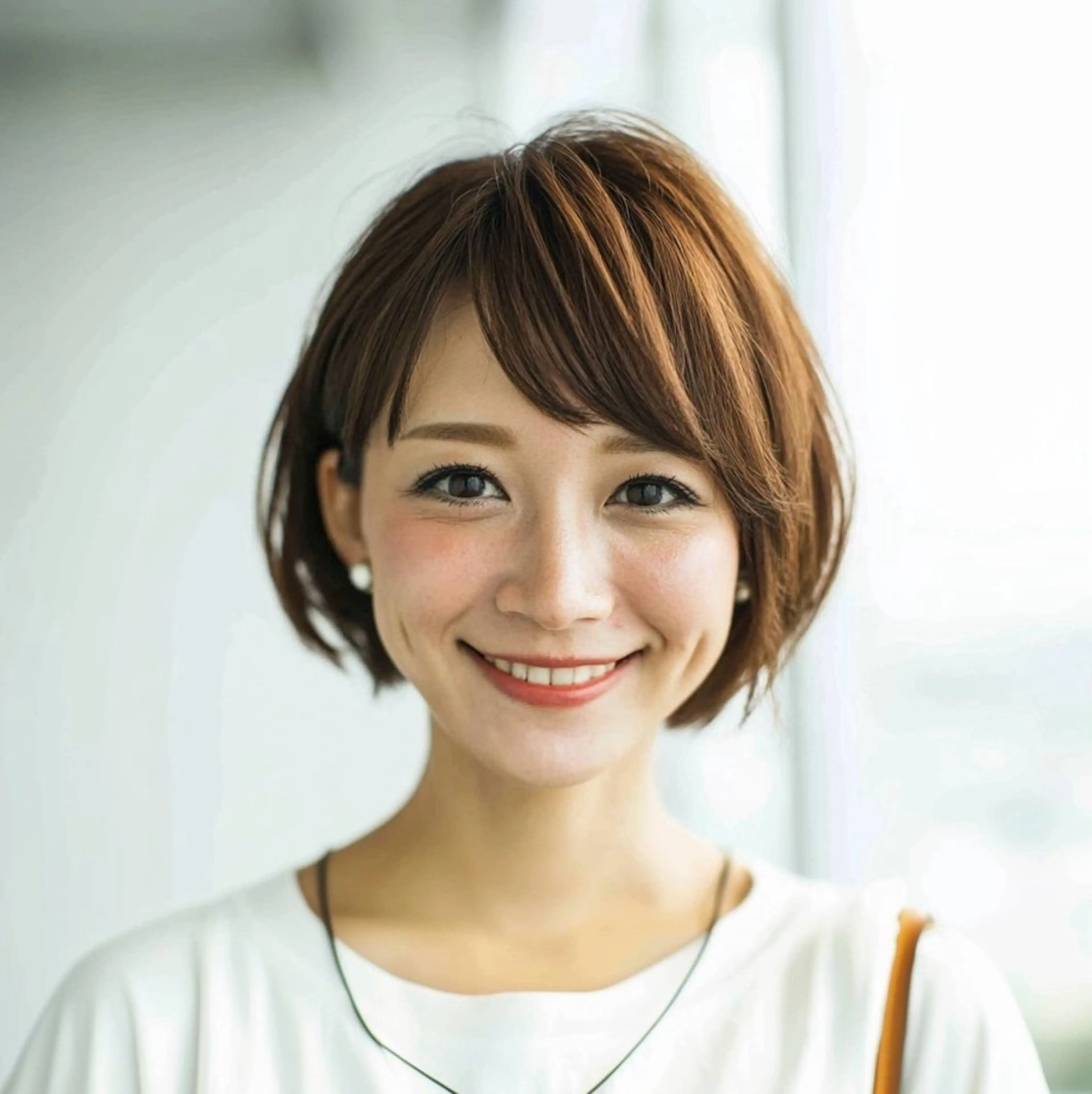 ショート ショートボブ 丸みショート ボブ 顔周りカット レイヤーカット カット ヘアカラー トリートメント ハピネスフィール宇治店所属・🌿京都丸みショート /小倉徒歩4分/多田のヘアスタイル