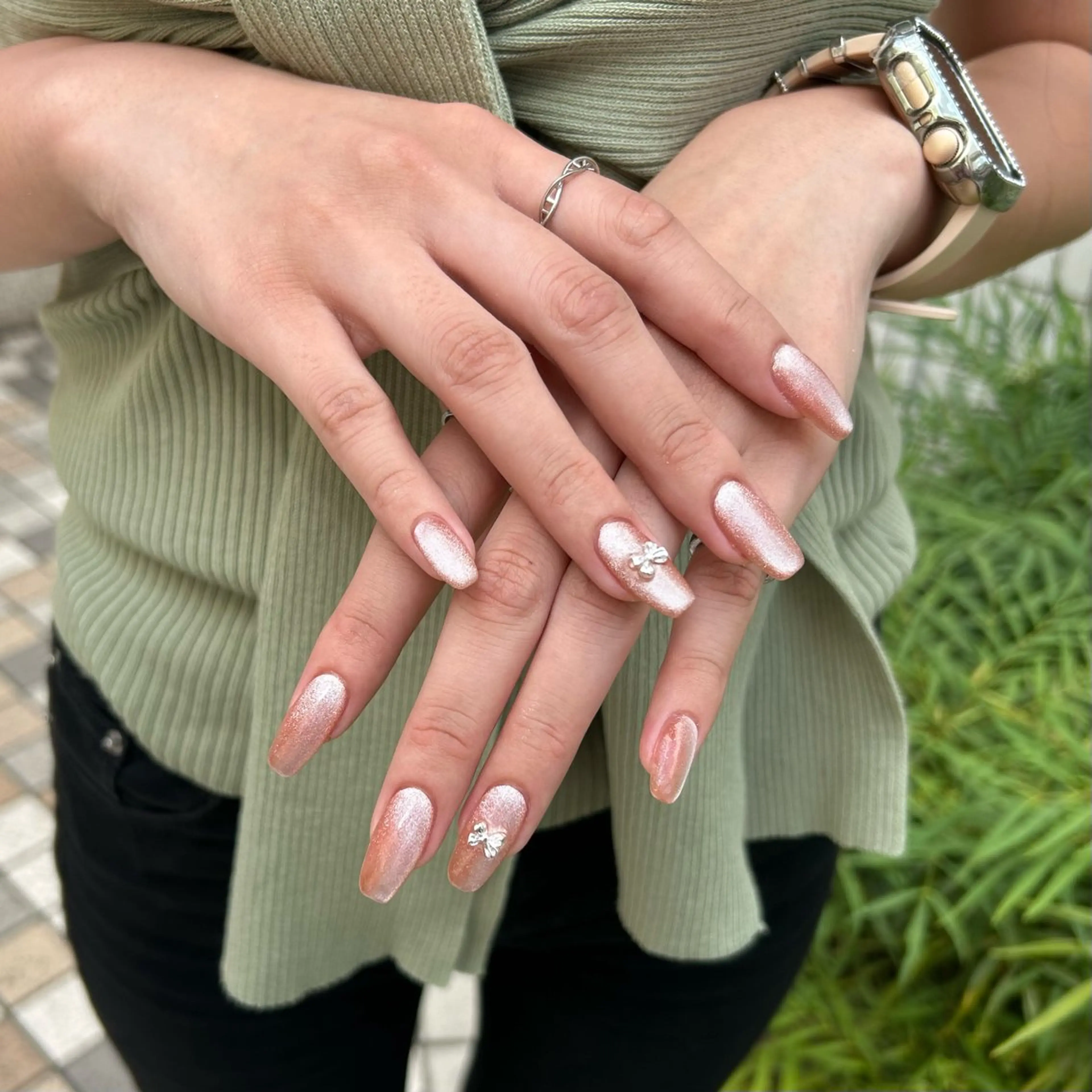 ネイル マグネットネイル ハンドネイル junna のぞいてねのネイルデザイン