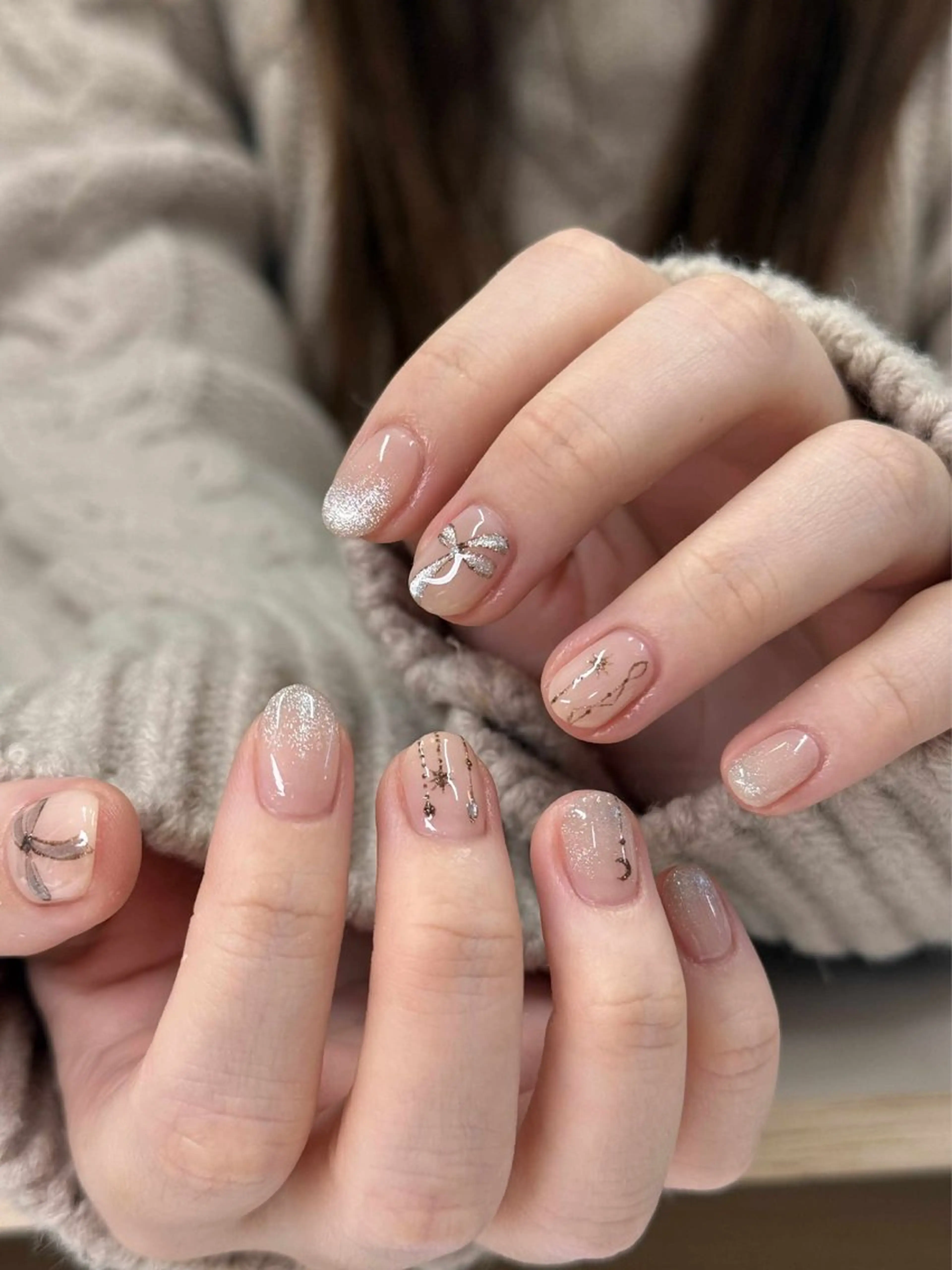 ネイル フットネイル フレンチネイル グラデーション 韓国ネイル マグネットネイル ハンドネイル AMI アミのネイルデザイン