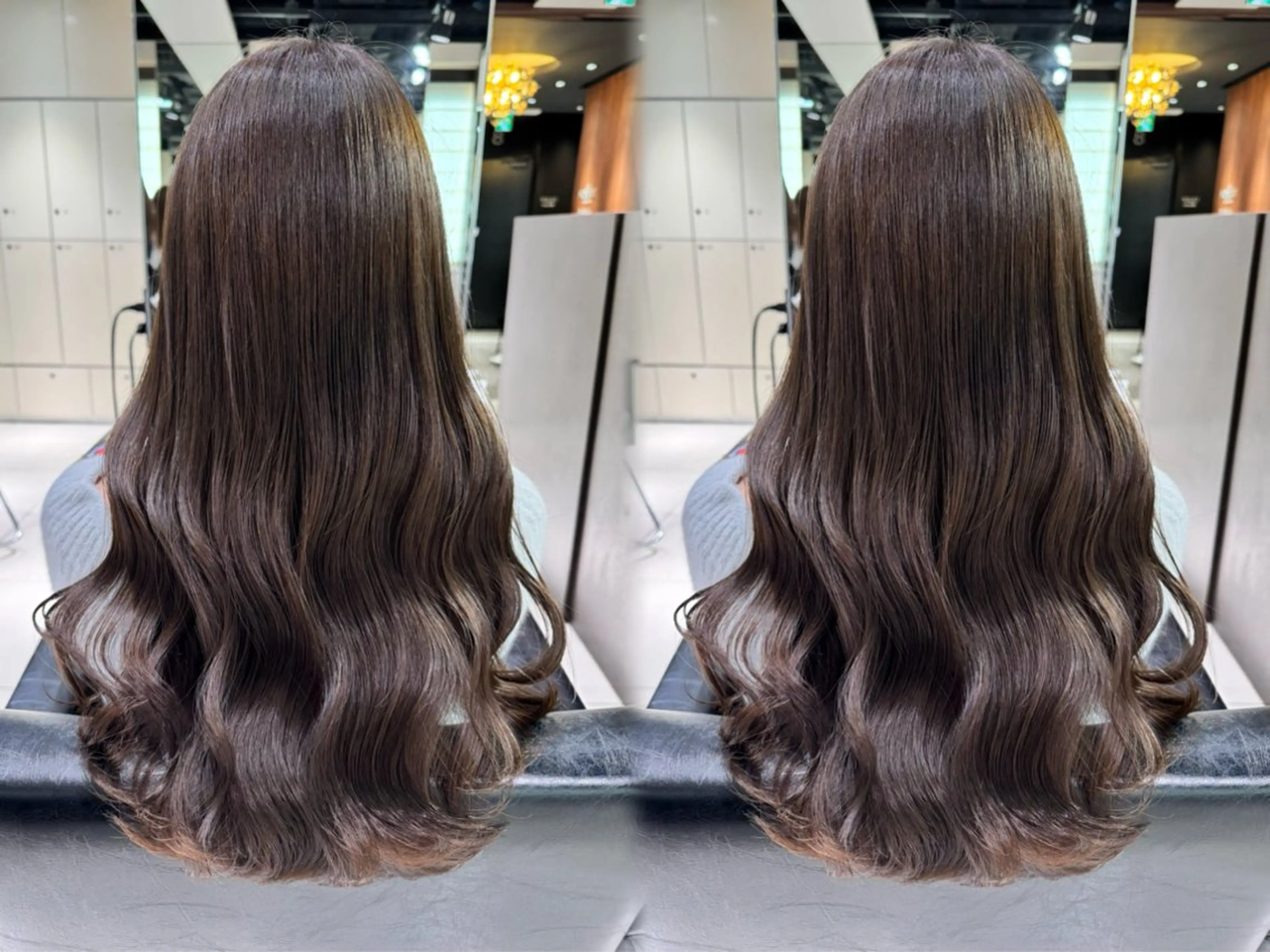 ロング ヘアカラー ﾊﾙｶ🌟グレージュ /オリーブﾌﾞﾗｳﾝのマツエク・マツパデザイン