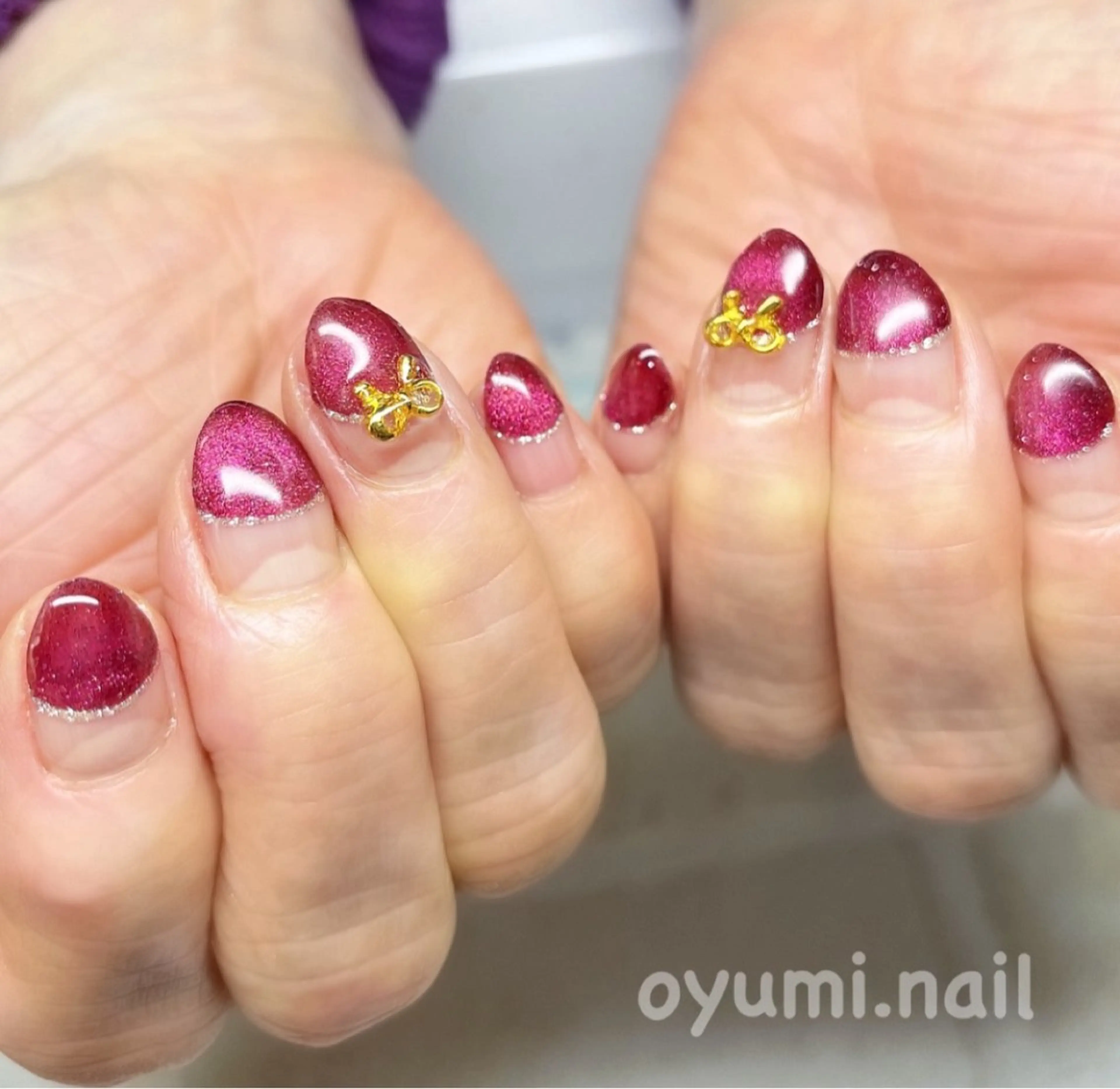 ネイル アートネイル フレンチネイル マグネットネイル マグネットフレンチ ハンドネイル ハンドケア takanashi yumiのネイルデザイン