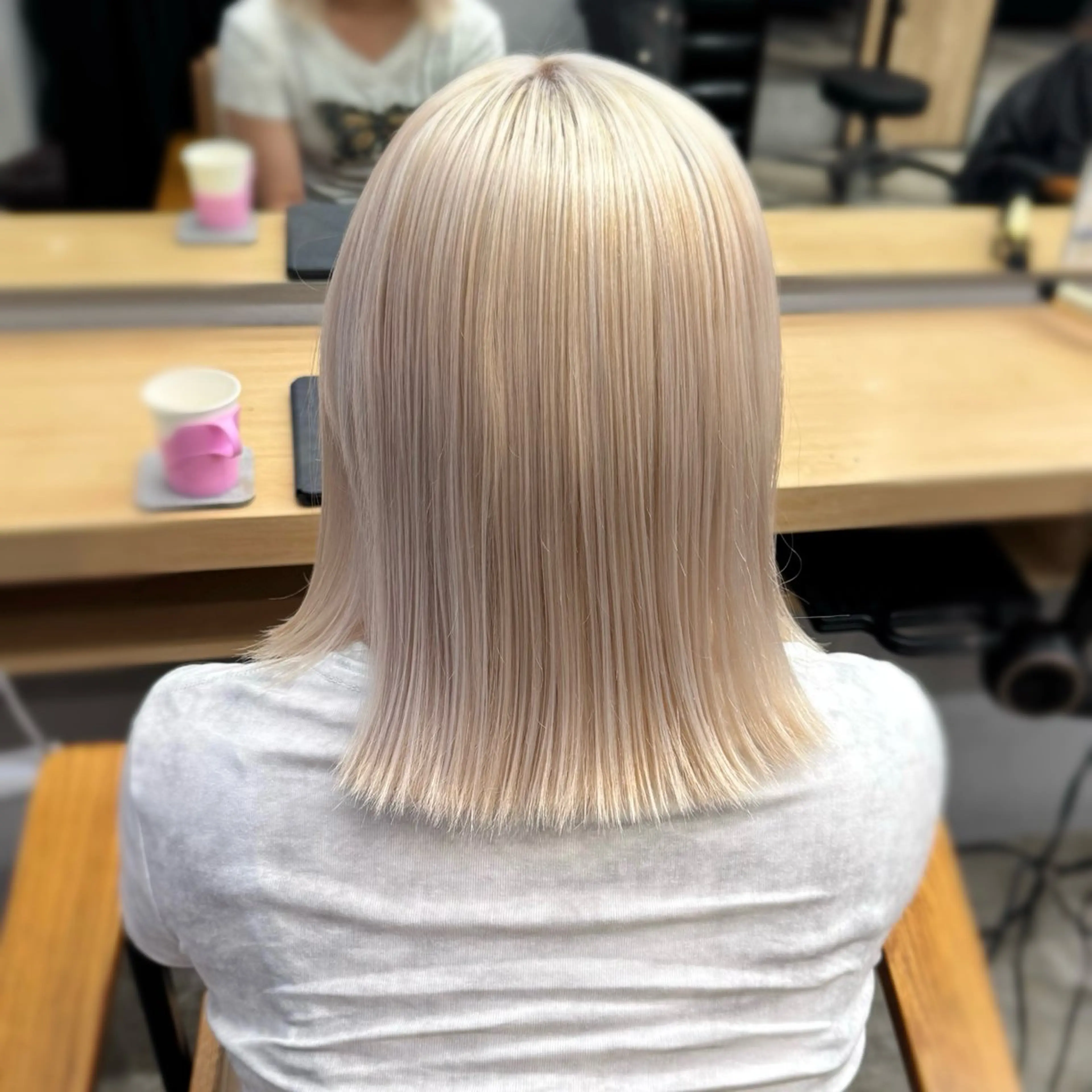 ミディアム ヘアカラー トリートメント ヘアセット ブリーチ/艶カラー/ sakura❤︎のヘアスタイル