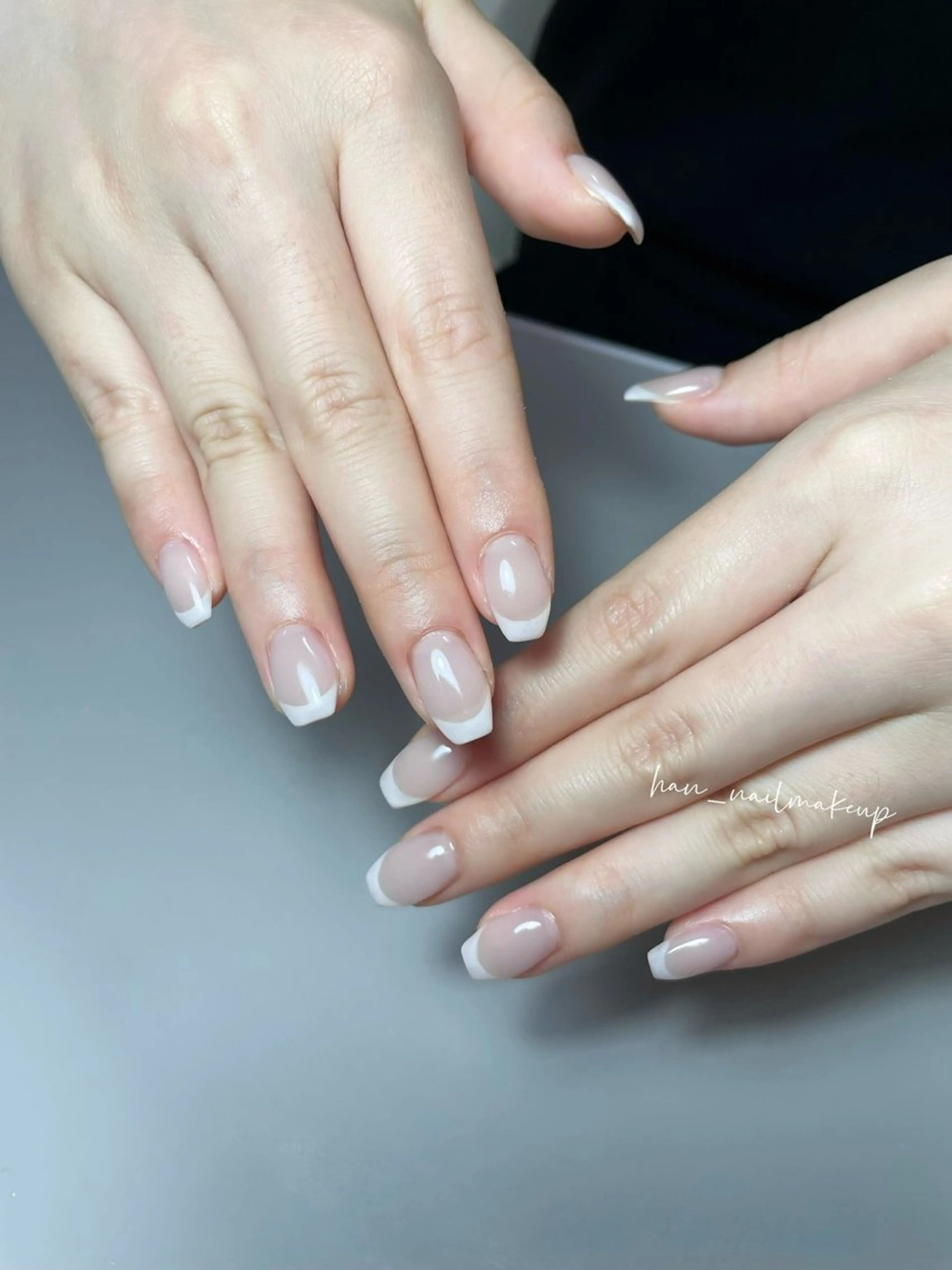 ネイル フレンチネイル ハンドネイル Han Nail 【y&m】のネイルデザイン