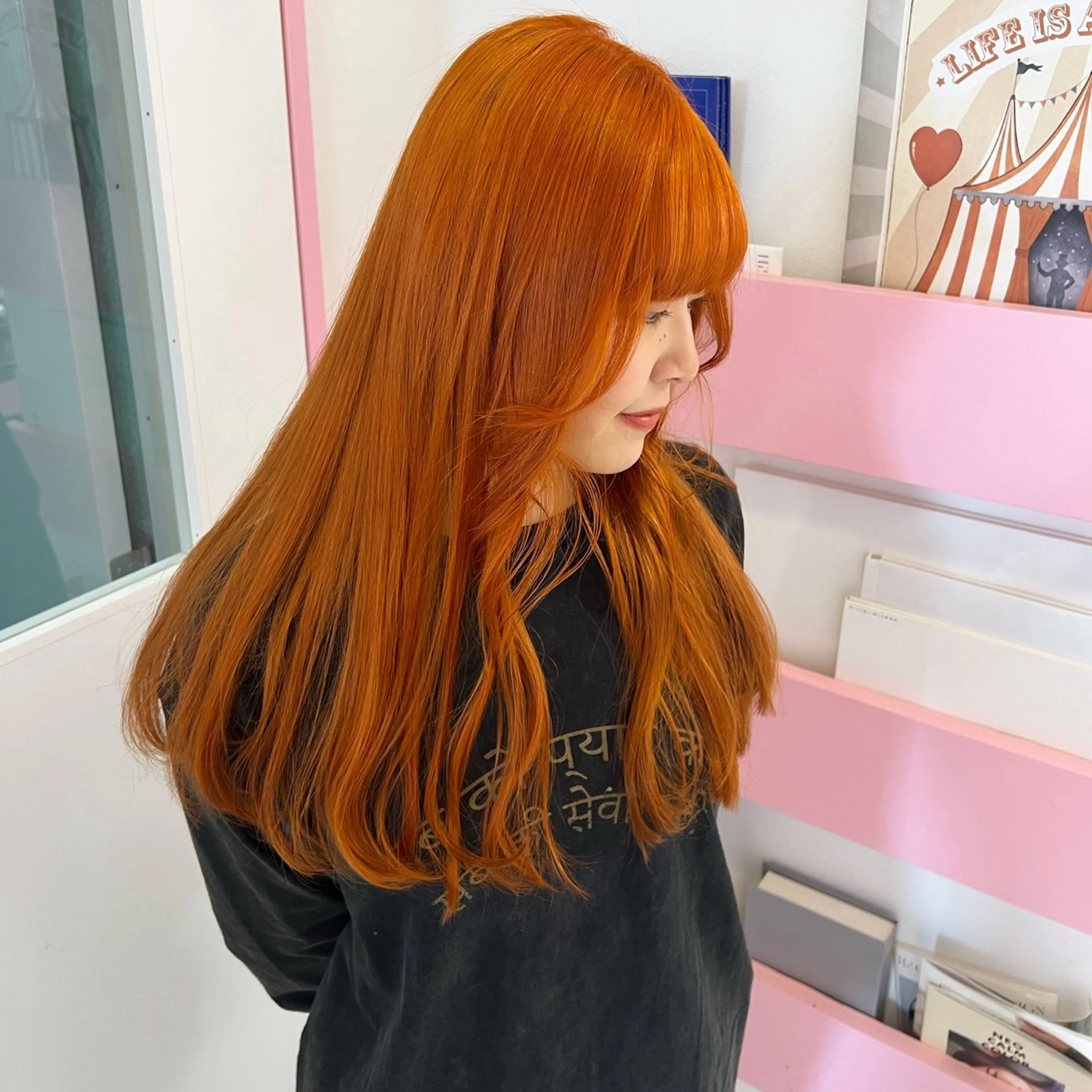 【♥️メンテナンスcolor♥️】カラー＋高保湿トリートメント【心斎橋/暖色カラー/ピンクカラー/オレンジカラー】の写真