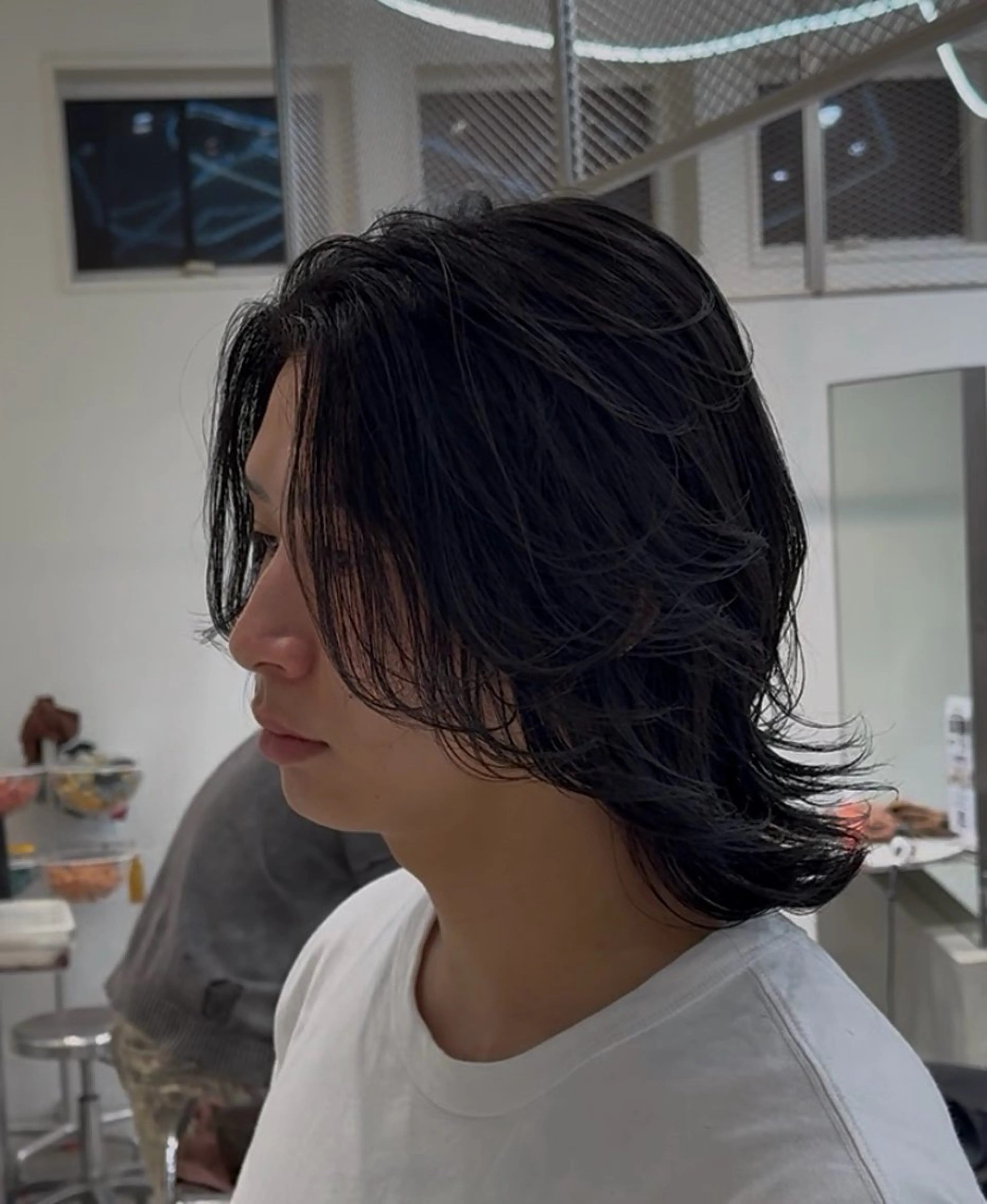 ミディアム パーマ メンズ カット パーマ fifth shibuya所属・fifth 菅崎愛斗のヘアスタイル