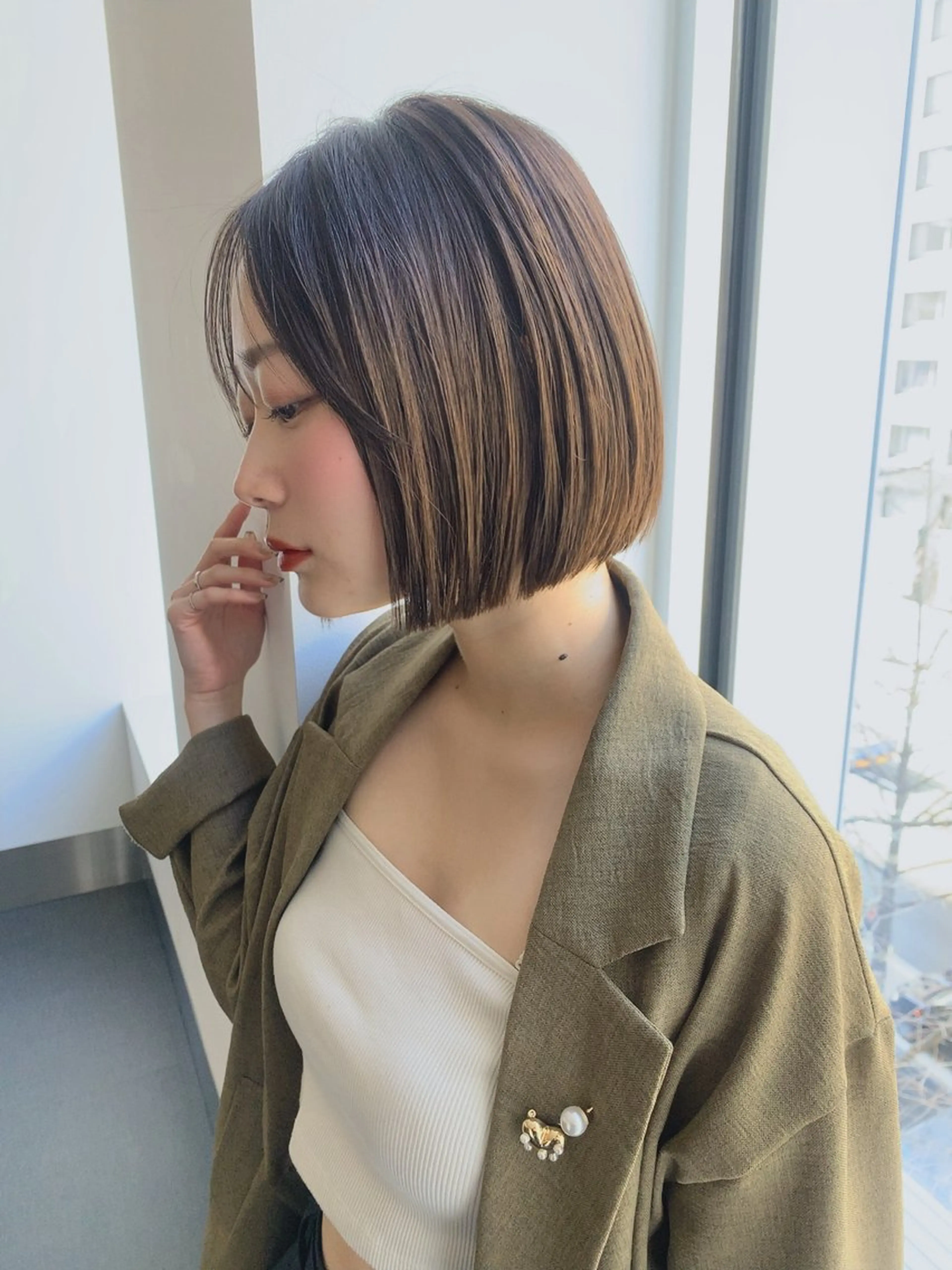 ショート カラー カット ヘアカラー トリートメント ボブ/大人ヘア k-two濱田のヘアスタイル