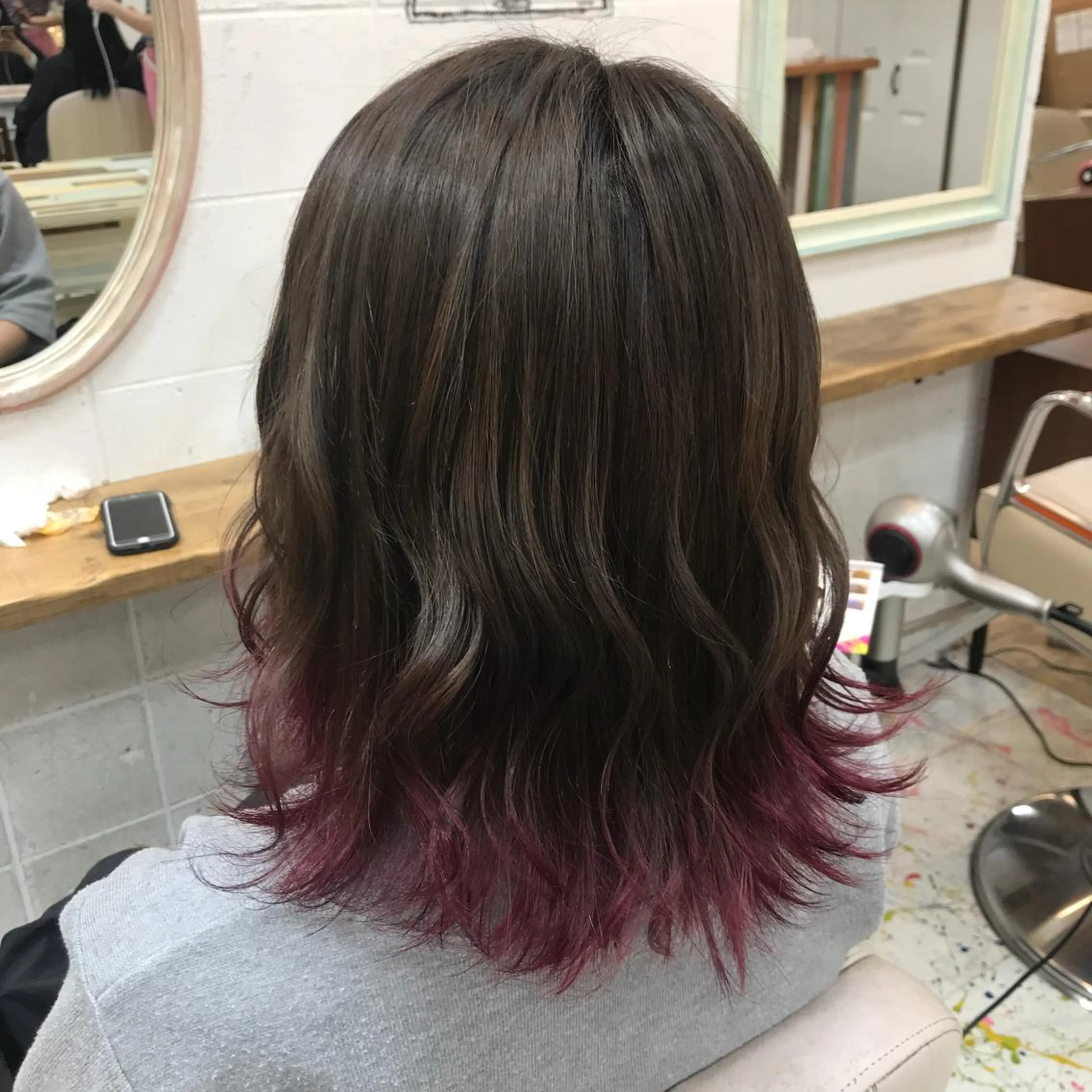 ミディアム カラー カット ヘアカラー トリートメント 💘カラー人気No. 1💘SAYAのヘアスタイル