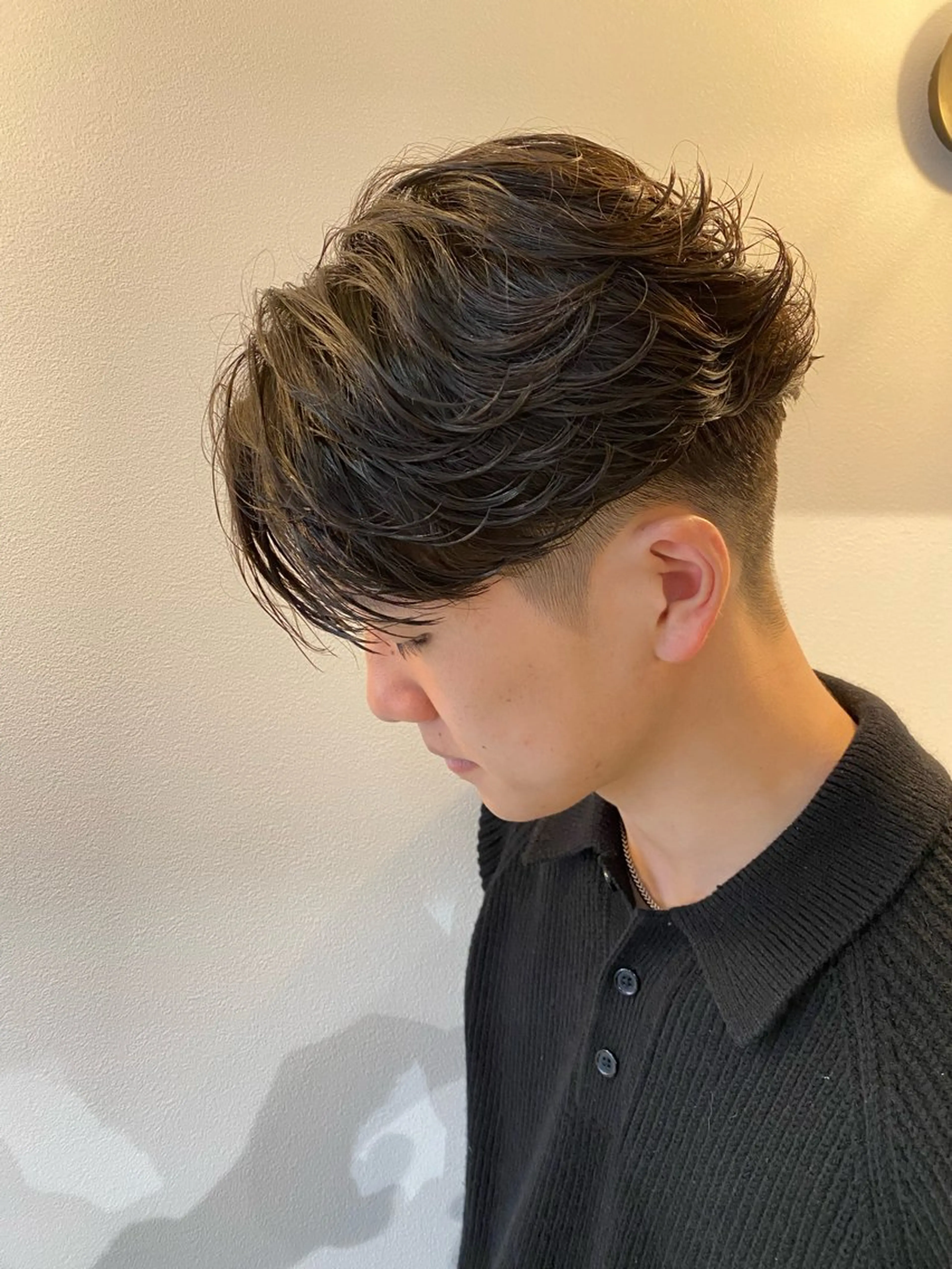 パーマ メンズ カット パーマ 心櫻/メンズパーマ/ ニュアンス/フェザーのヘアスタイル