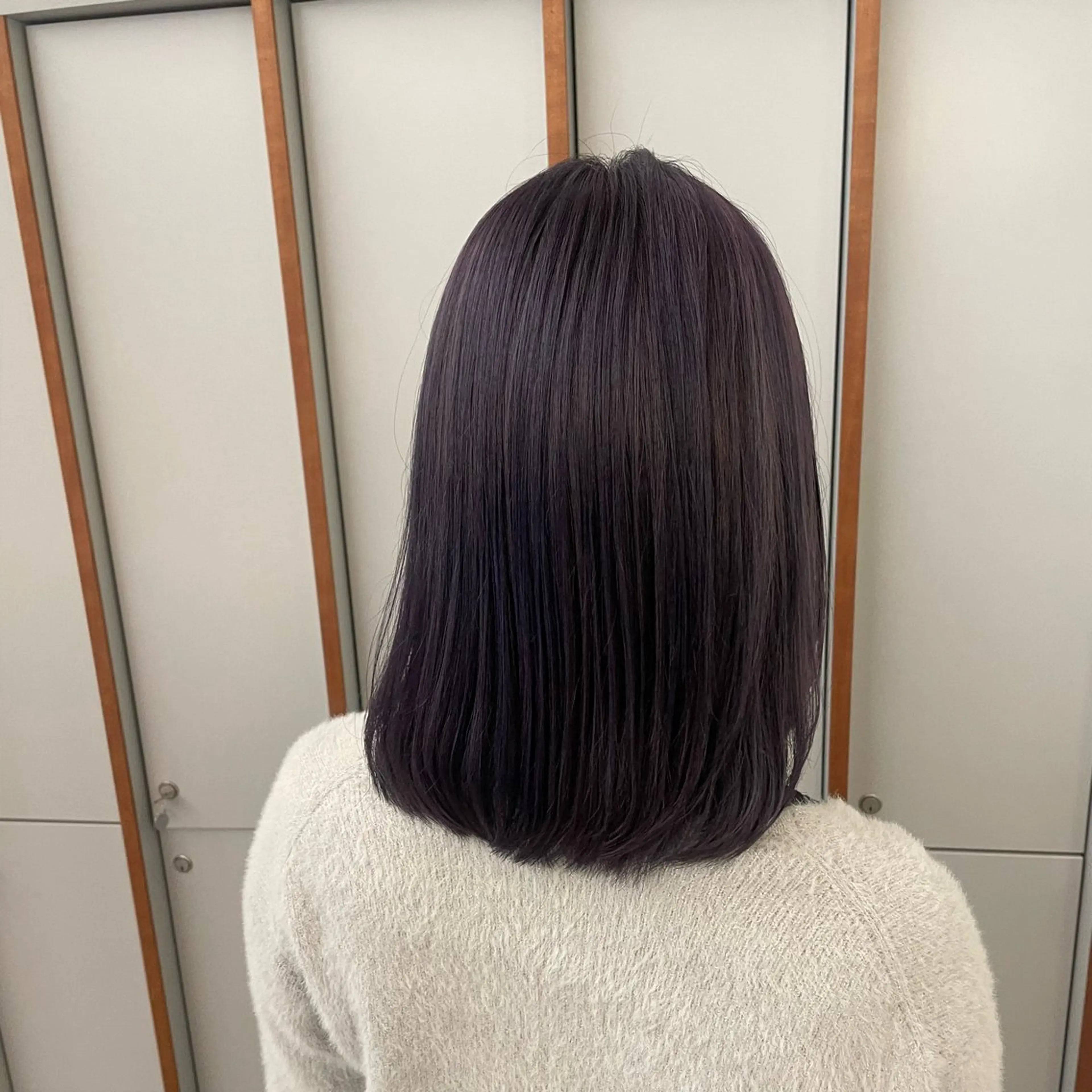 ミディアム カラー ベージュカラー ブリーチ 透明感カラー ディープラベンダー ダブルカラー ヘアカラー トリートメント ブリーチ/レイヤー 🌻Mutsumiのヘアスタイル