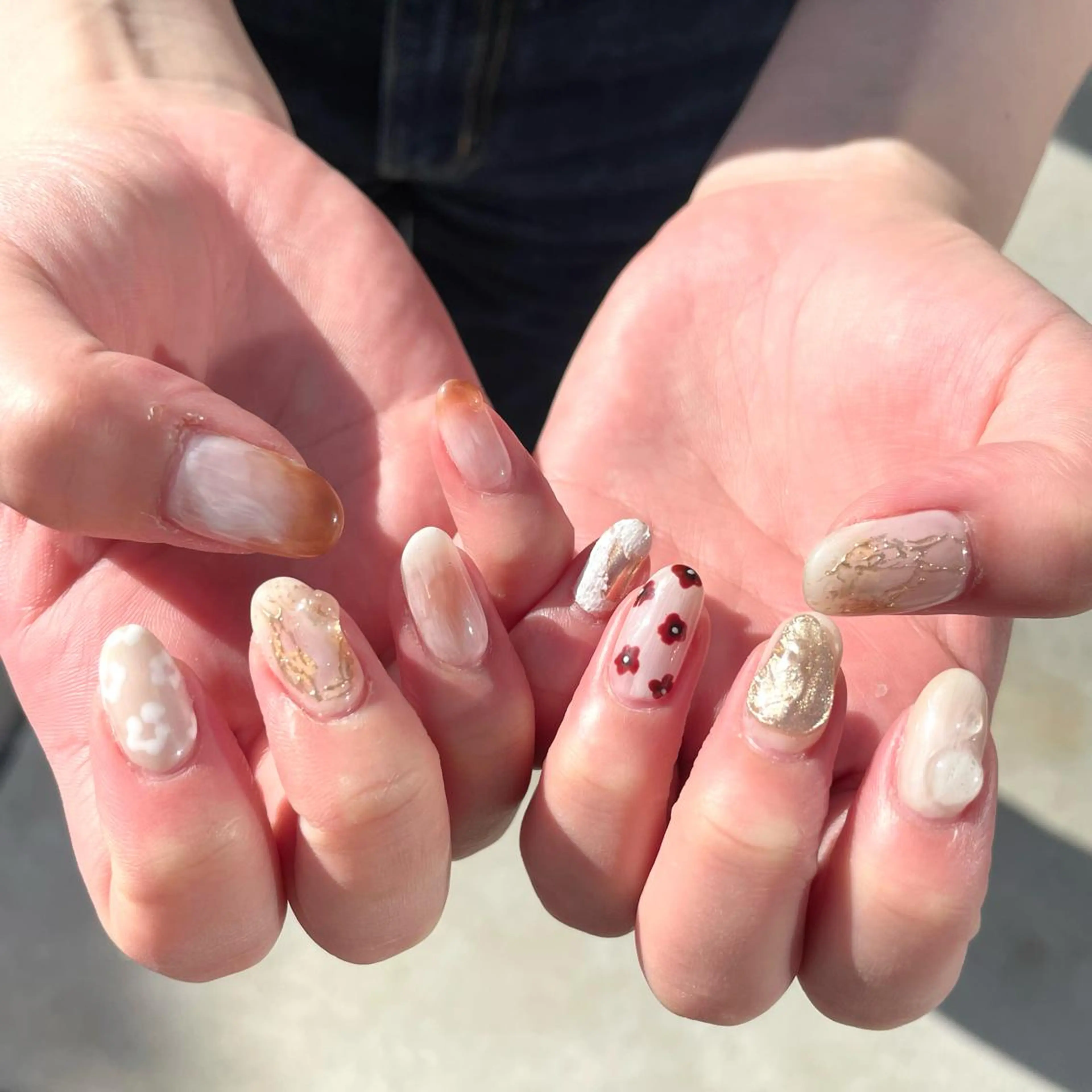 ネイル ハンドネイル Sea  nail by emaのネイルデザイン