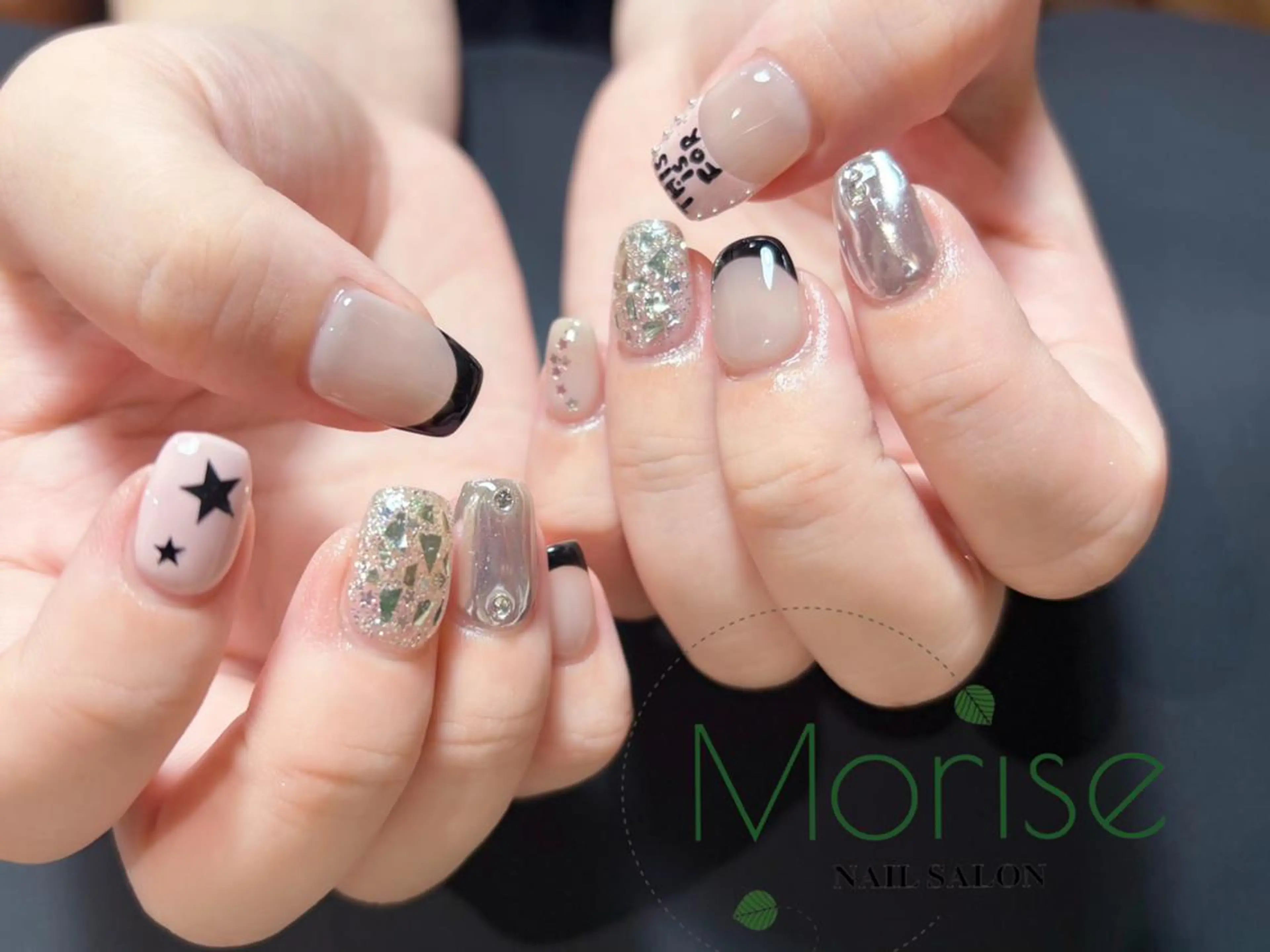 ネイル フットネイル フレンチネイル ジェルネイル ガラスフレンチ 韓国ネイル ハンドネイル ハンドケア MoriseNail 原宿店のネイルデザイン