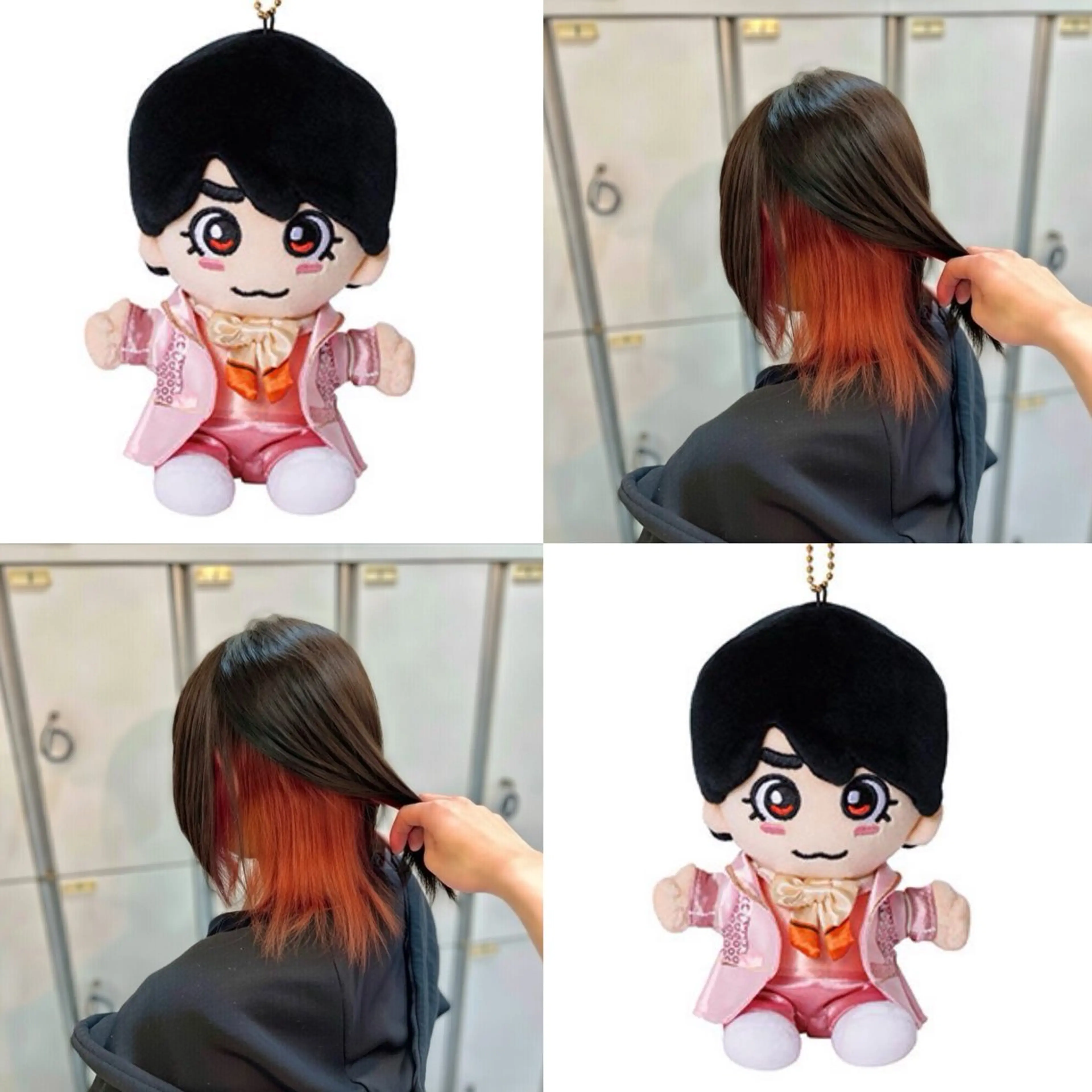 ミディアム カラー ブリーチ オレンジ ヘアカラー インナー/2次元/ 推しカラー/しゅうとのヘアスタイル