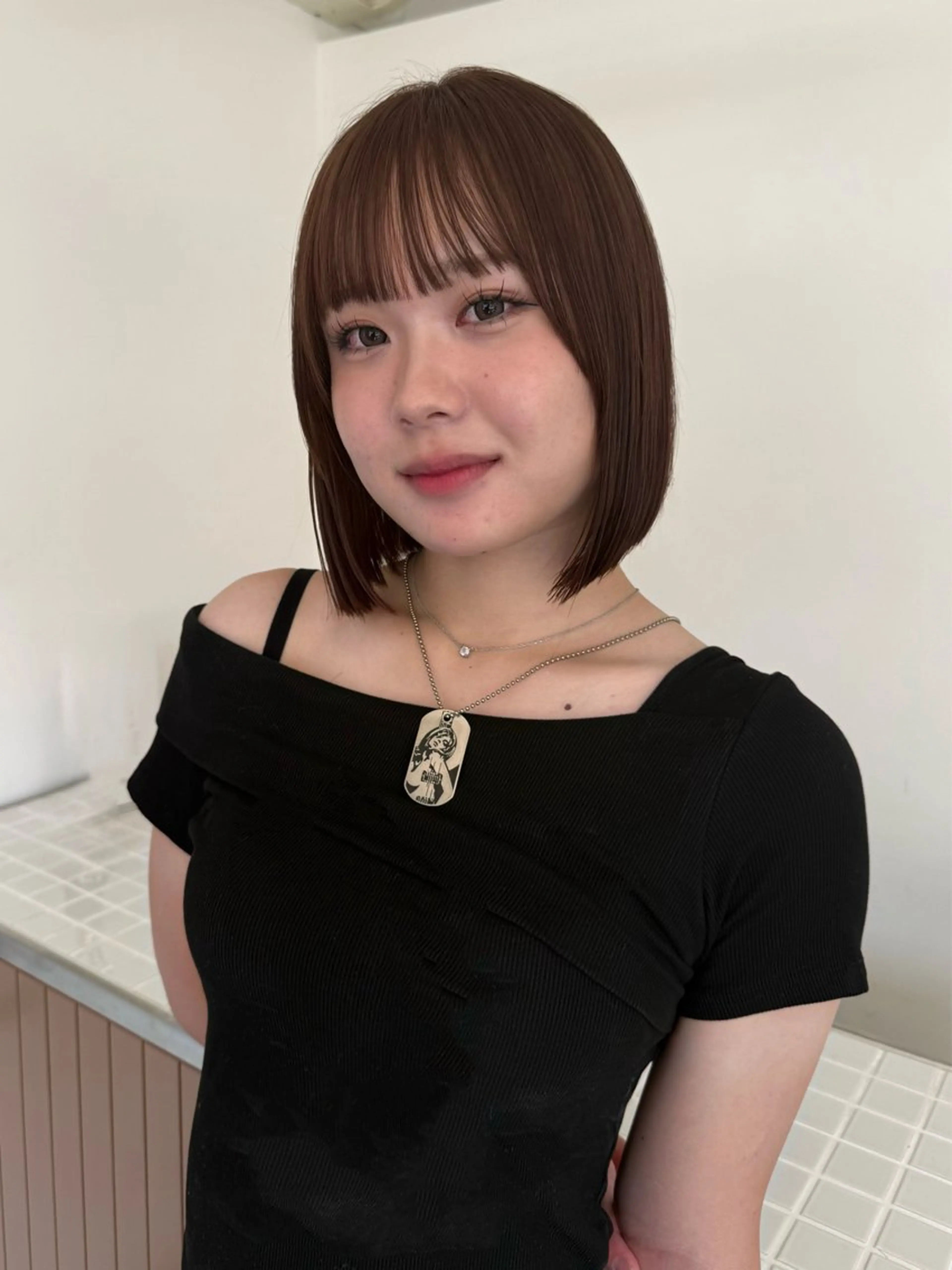 ミディアム ボブ カット 宮嶋 蓮のヘアスタイル