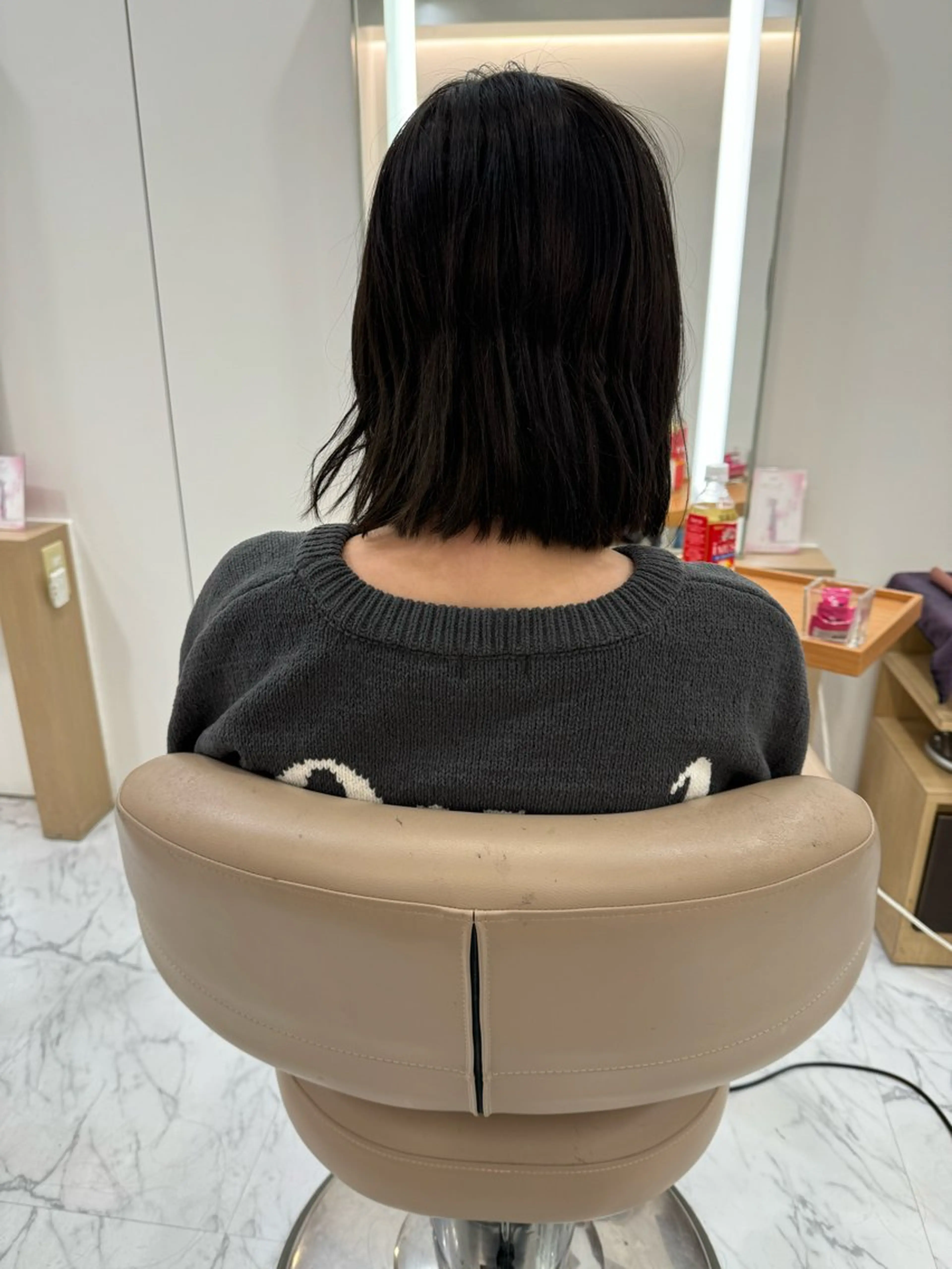 セミロング シールエクステ エクステ 濱川響太レディース カットモデルのヘアスタイル